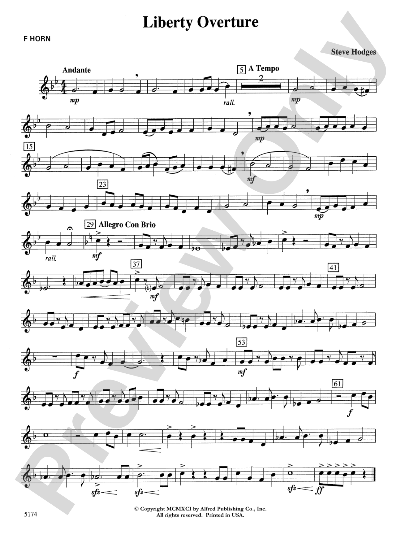 Liberty Overture: 1st F Horn