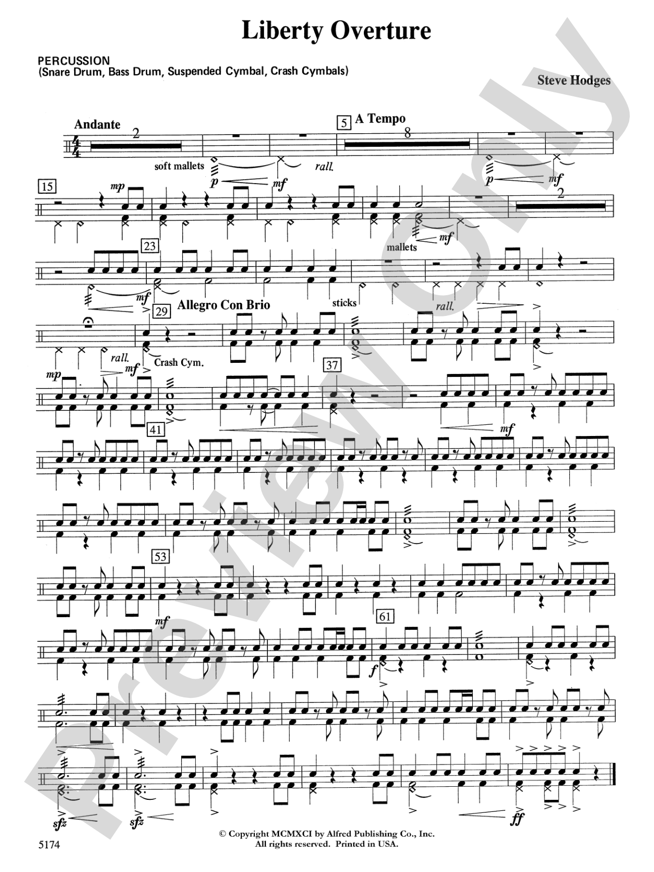 Liberty Overture: 1st Percussion