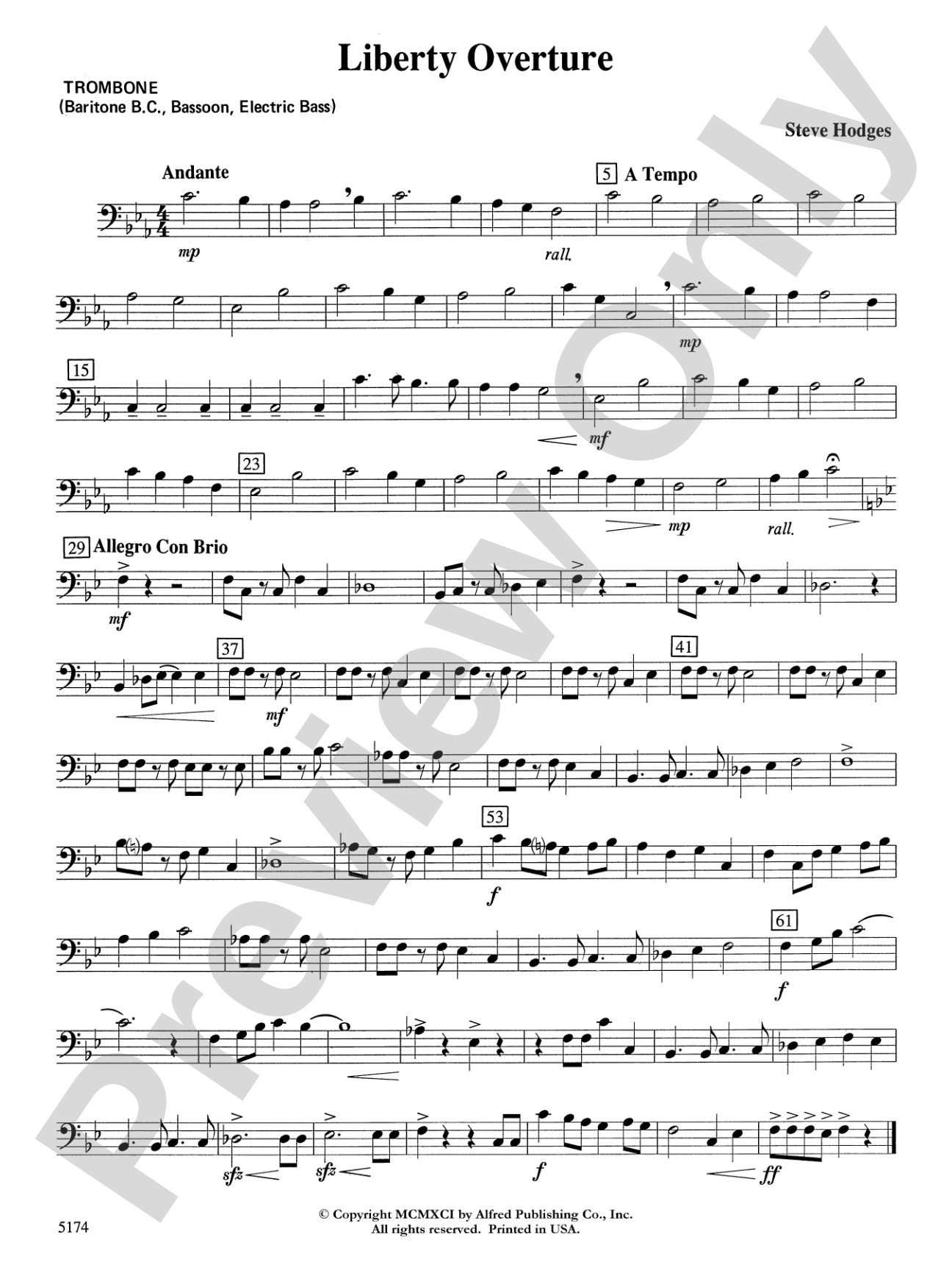 Liberty Overture: 1st Trombone