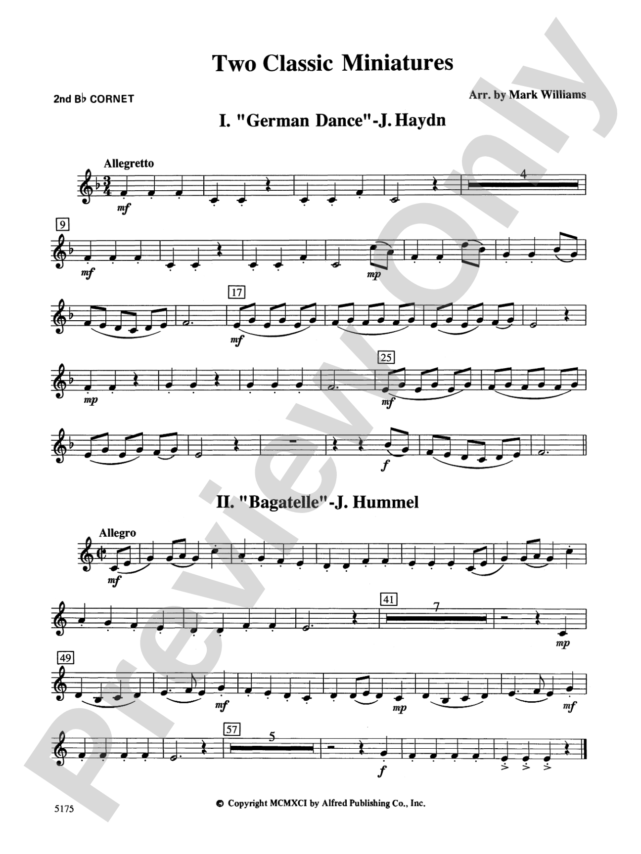 Two Classic Miniatures: 2nd B-flat Cornet