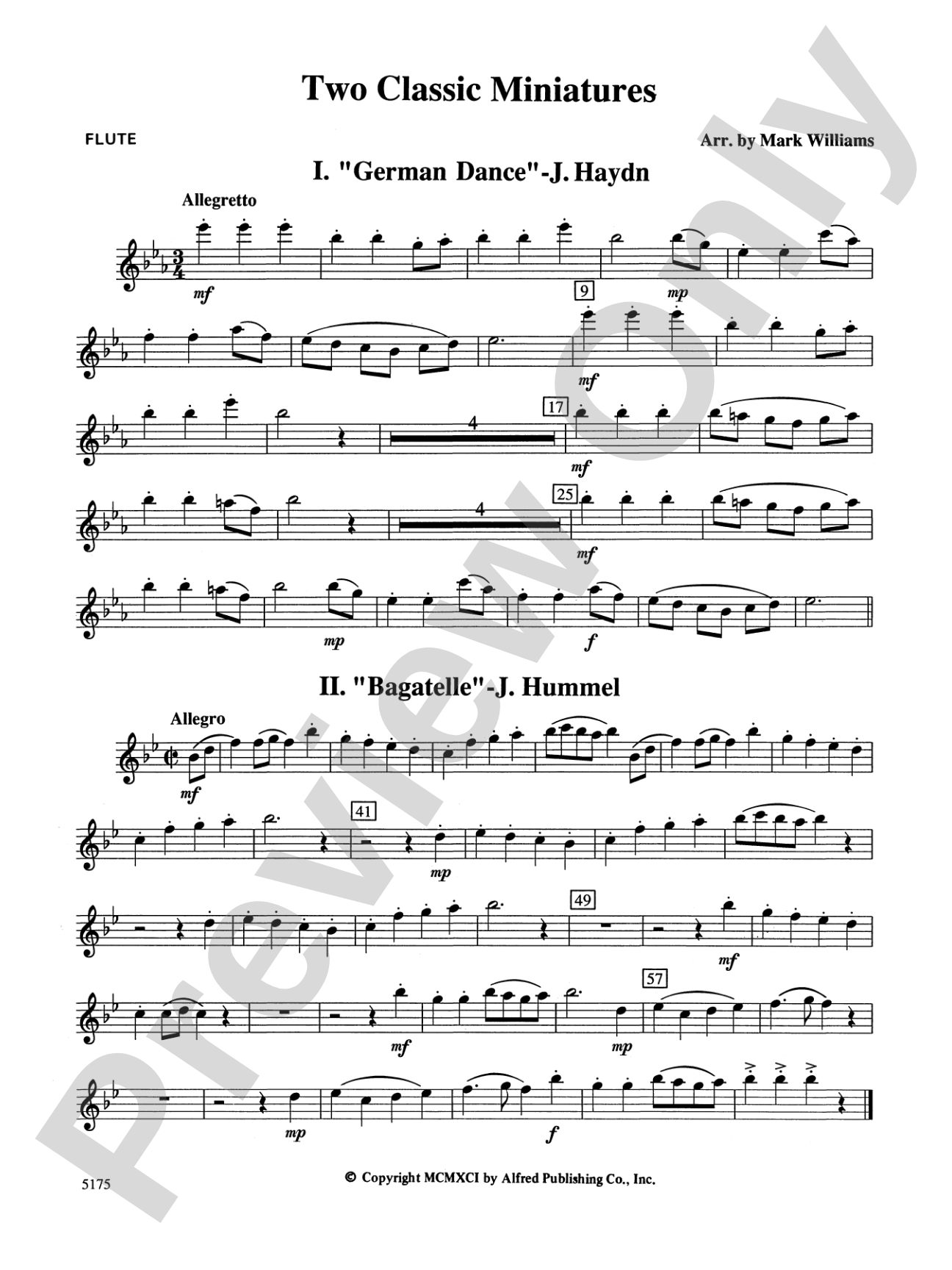 Two Classic Miniatures: Flute