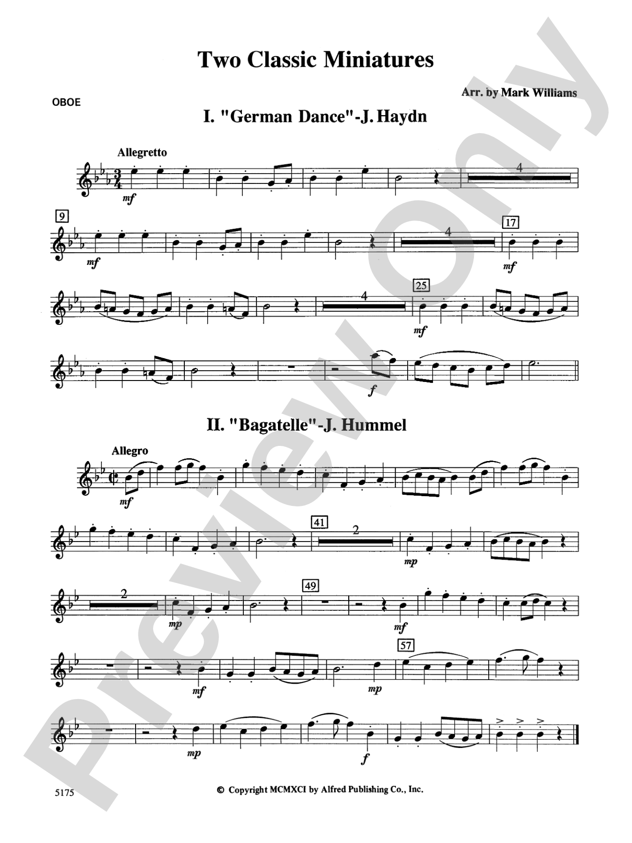 Two Classic Miniatures: Oboe
