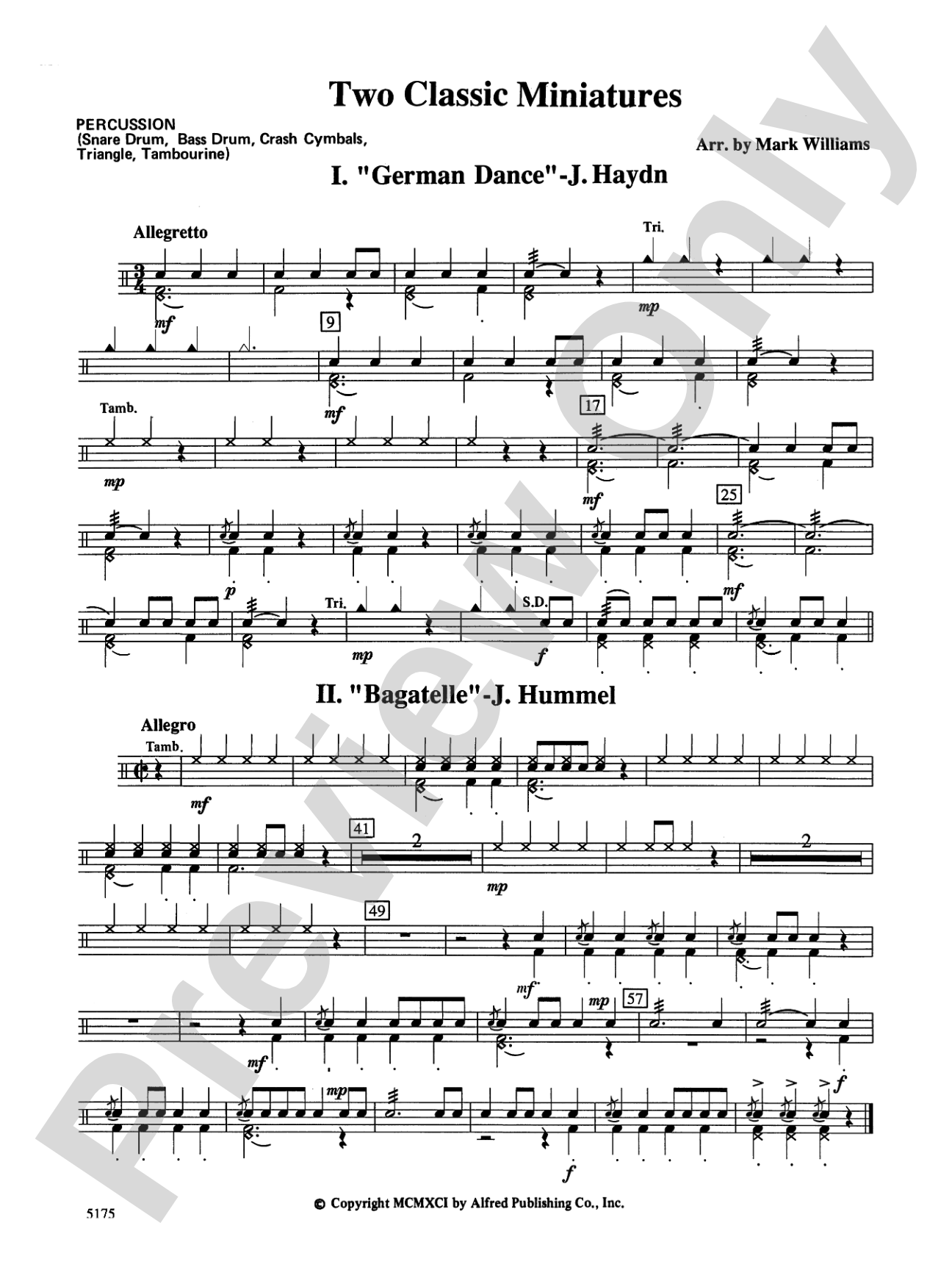 Two Classic Miniatures: 1st Percussion