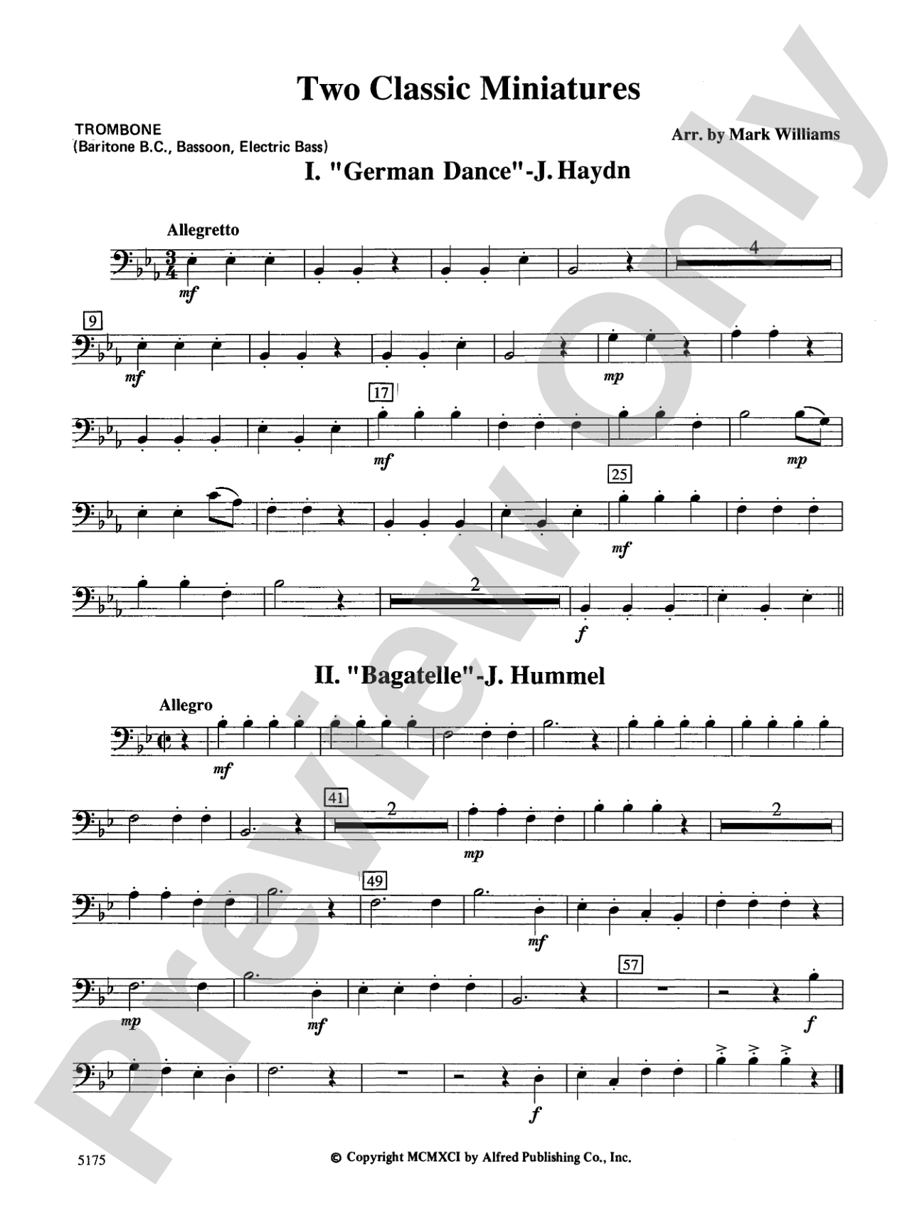 Two Classic Miniatures: 1st Trombone
