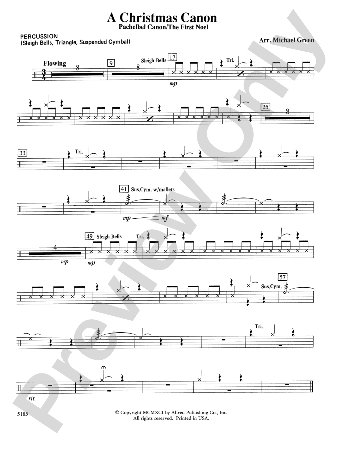 A Christmas Canon (Pachelbel Canon / The First Noel): 1st Percussion