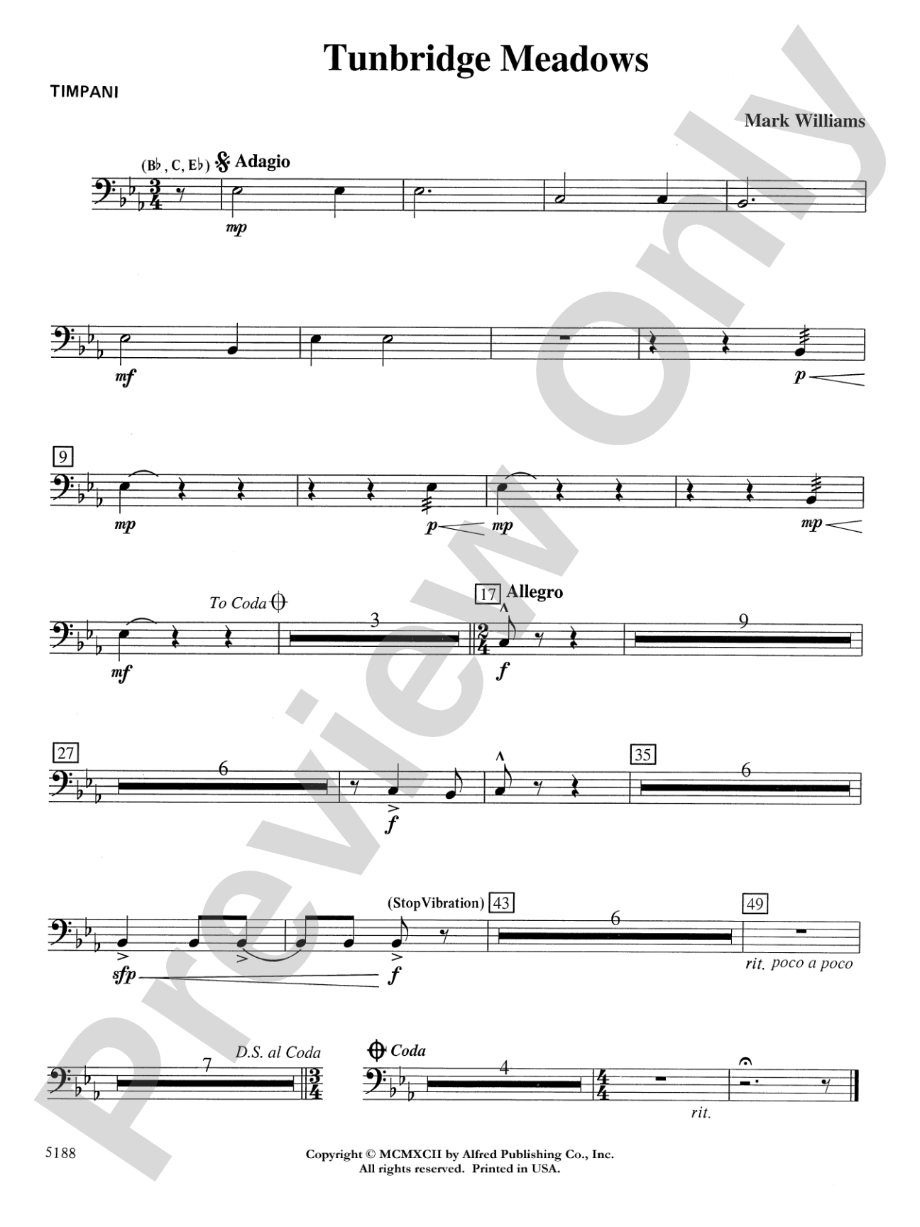 Tunbridge Meadows: Timpani