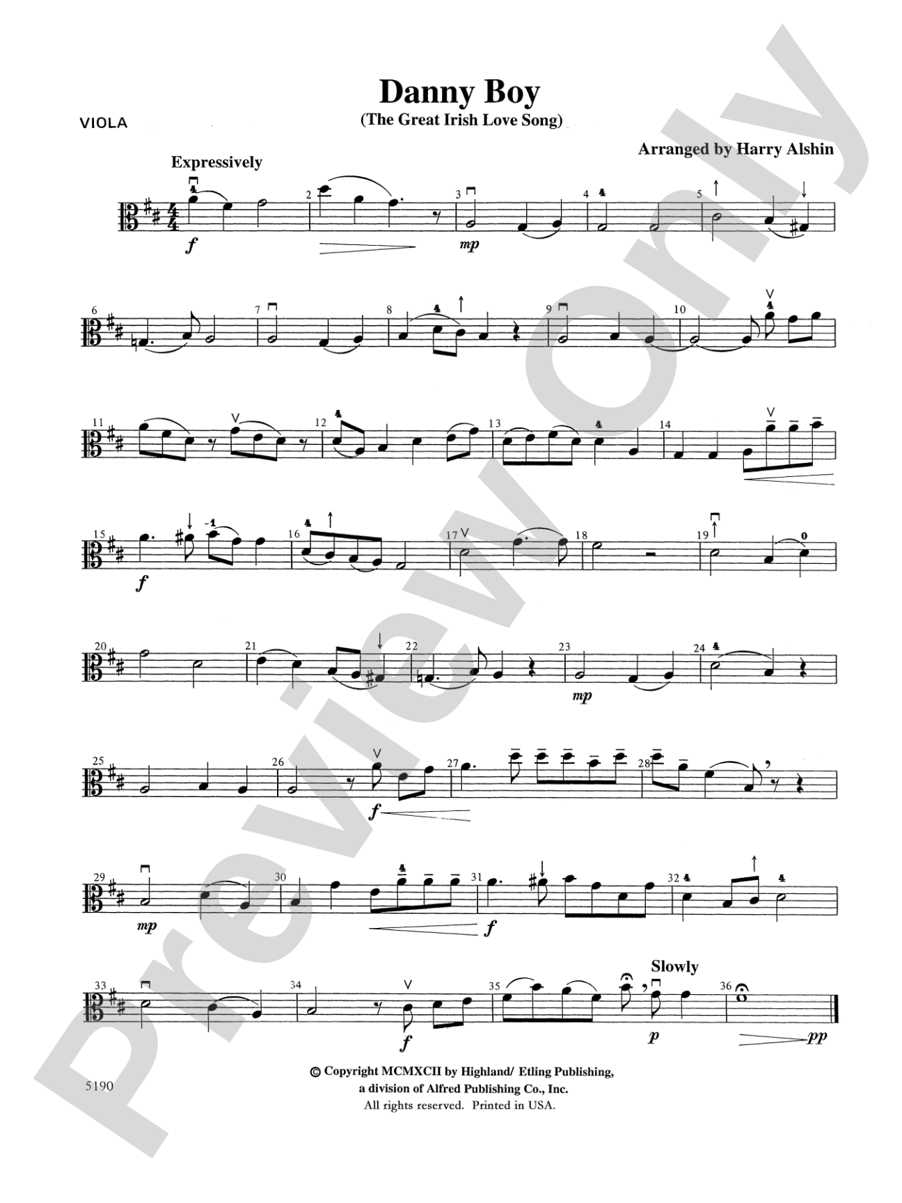 Danny Boy: Viola