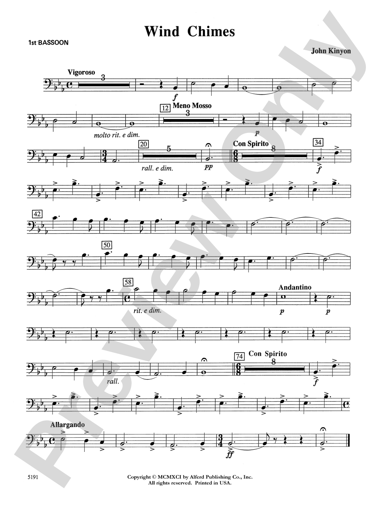 Wind Chimes: Bassoon