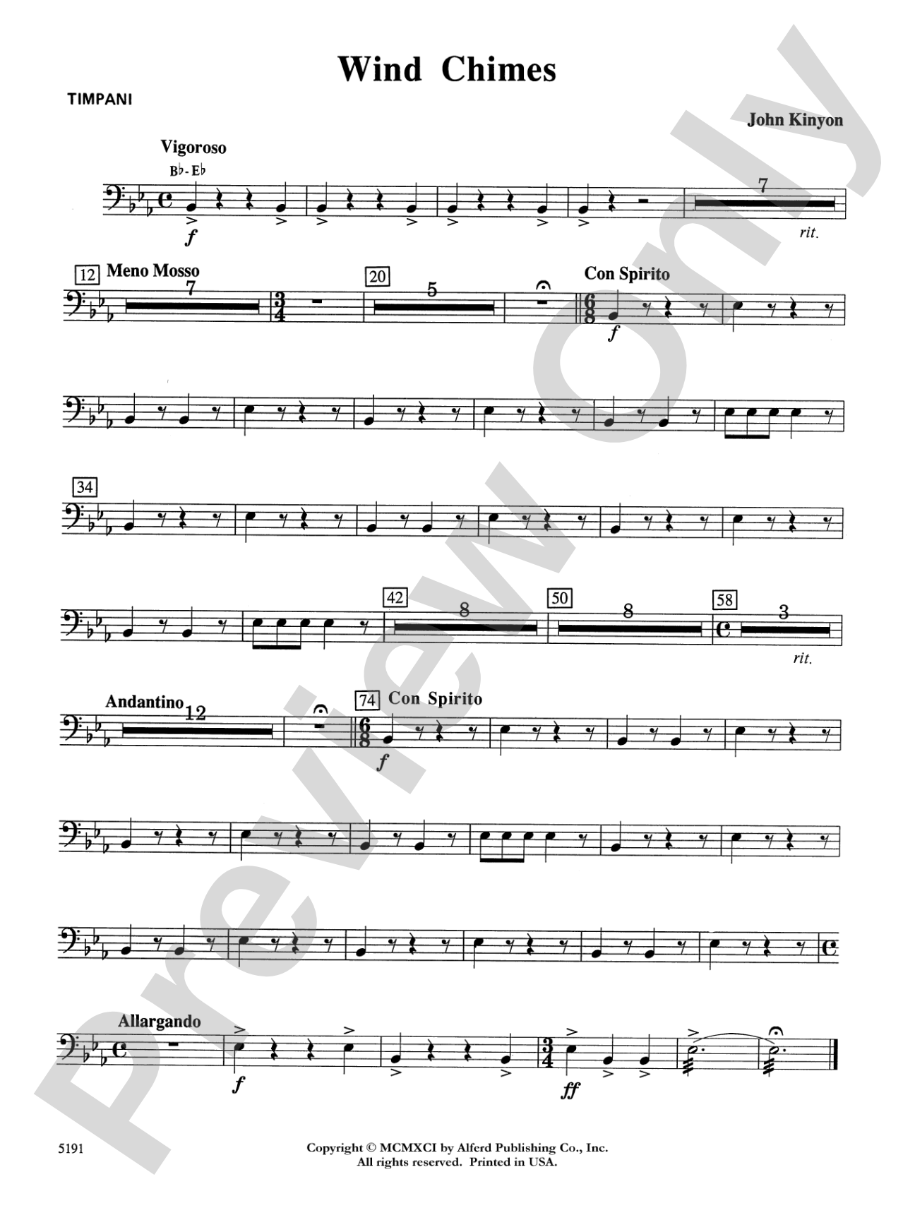 Wind Chimes: Timpani