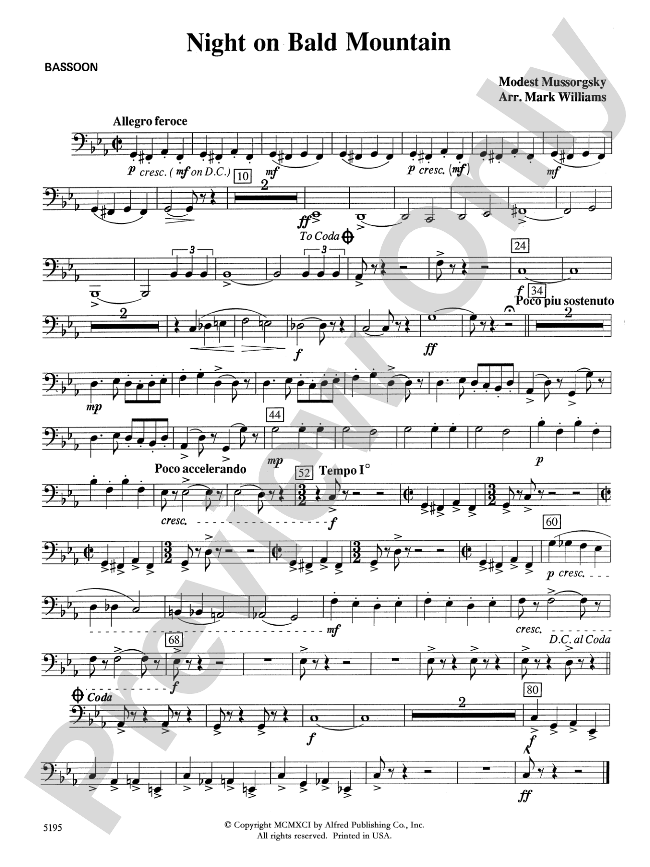 Night on Bald Mountain: Bassoon