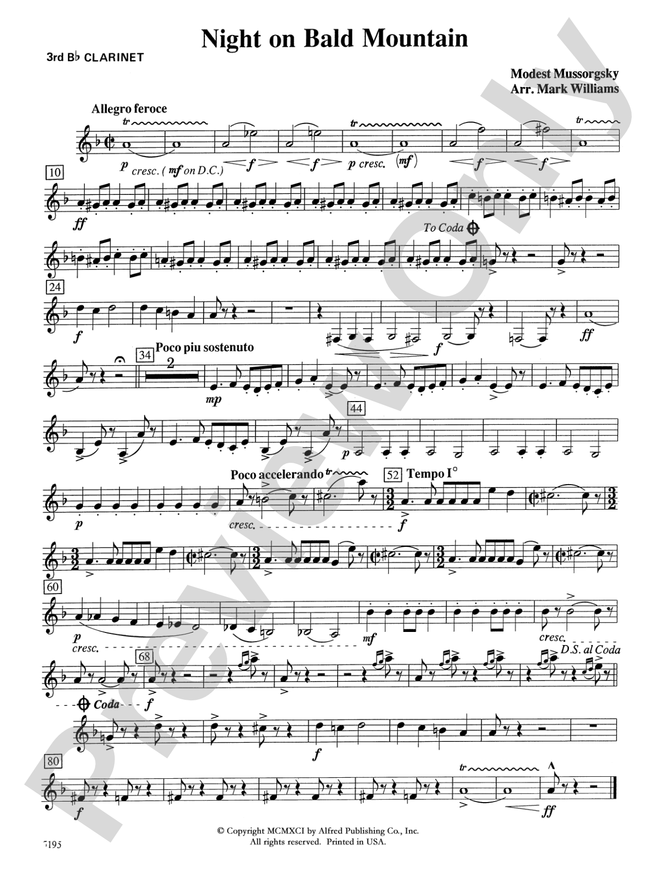 Night on Bald Mountain: 3rd B-flat Clarinet