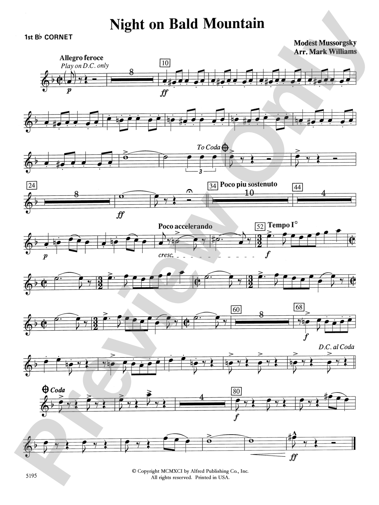 Night on Bald Mountain: 1st B-flat Cornet