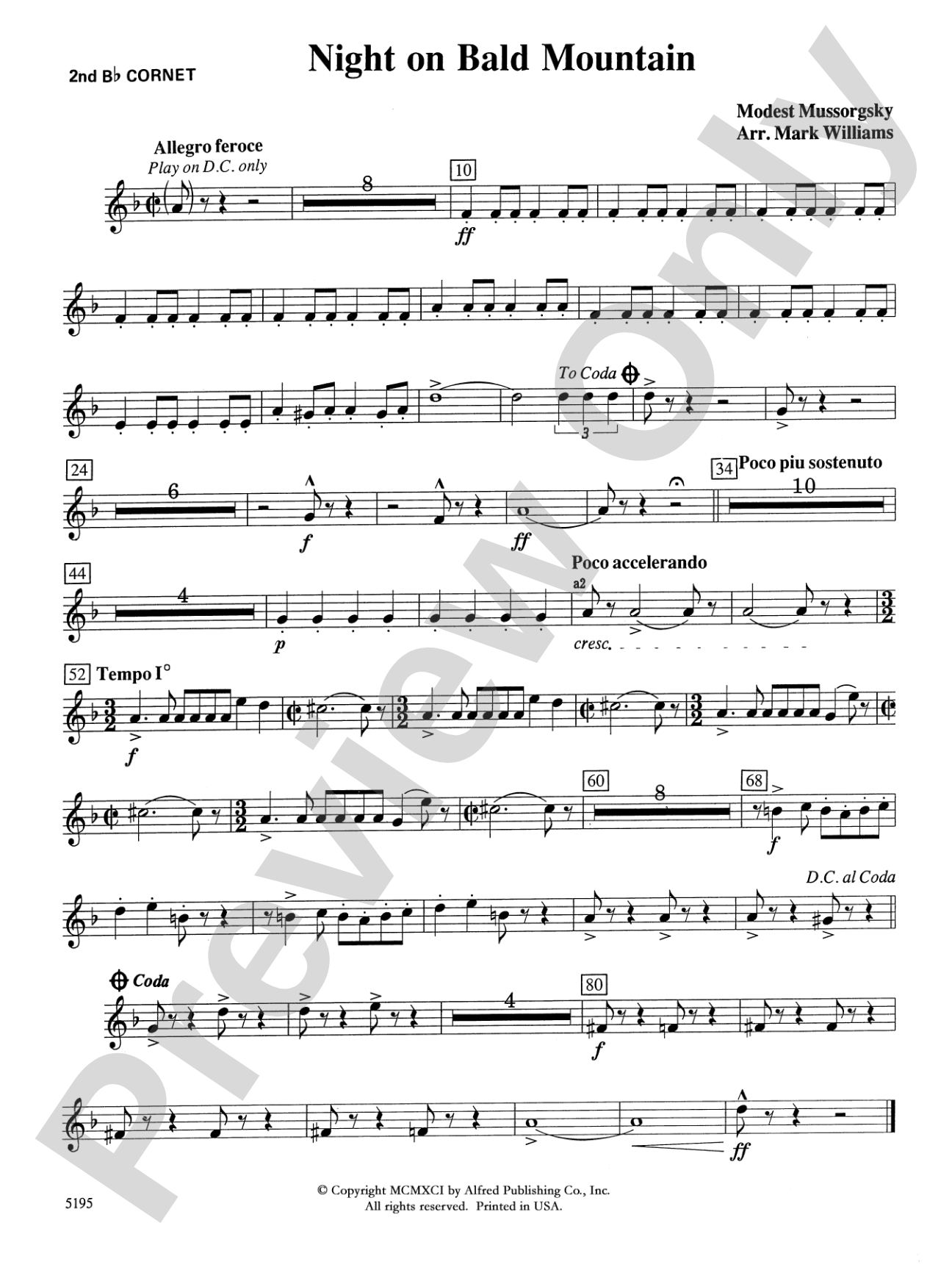 Night on Bald Mountain: 2nd B-flat Cornet