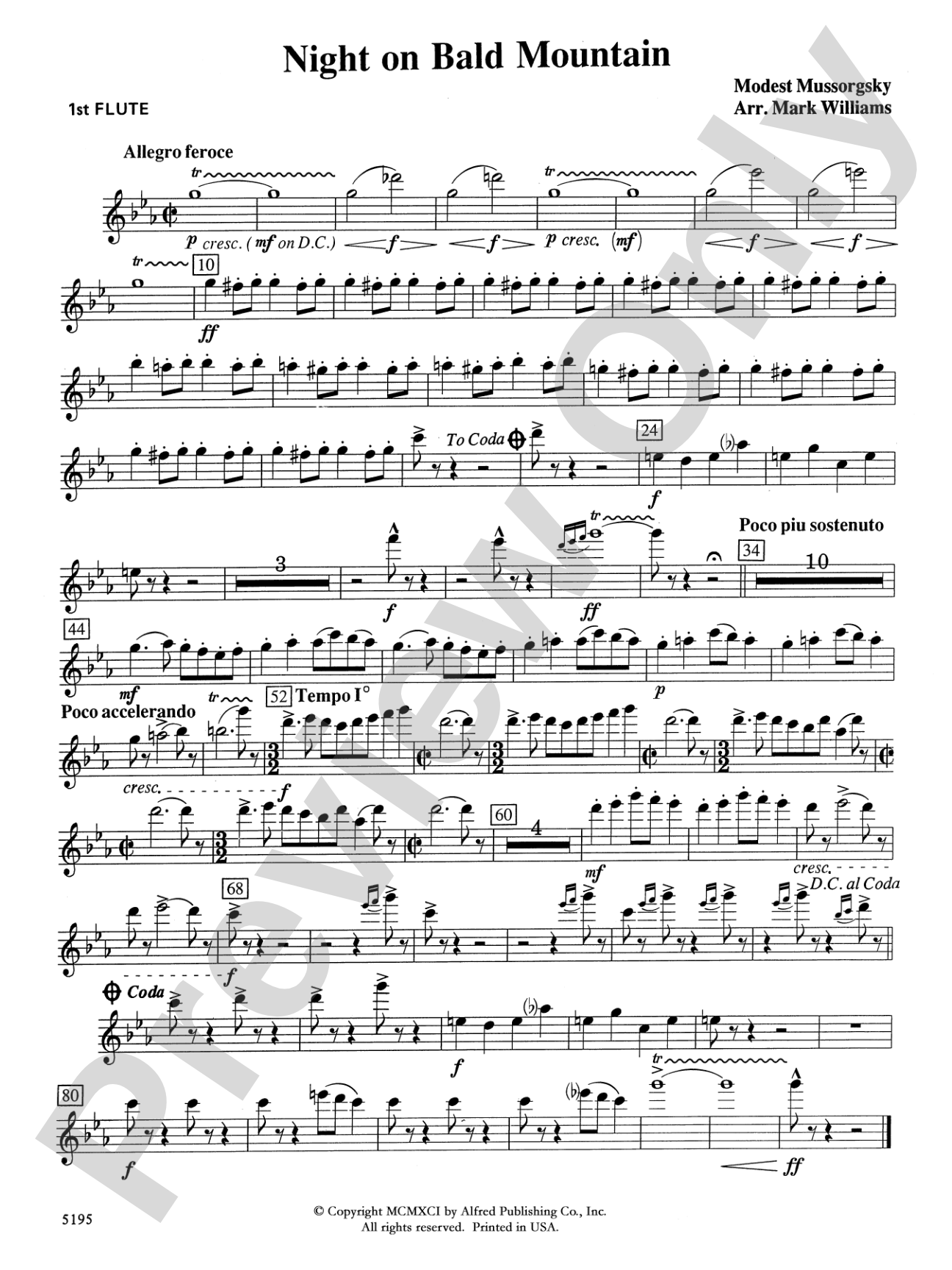 Night on Bald Mountain: Flute