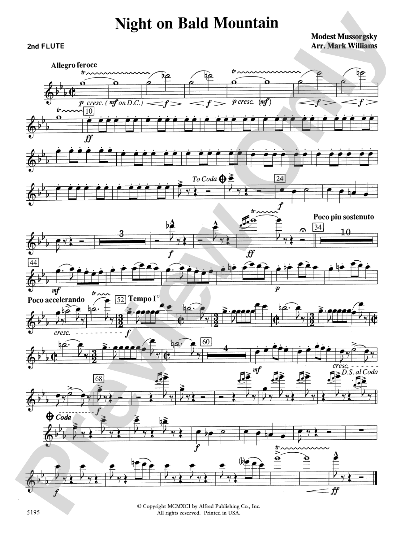Night on Bald Mountain: 2nd Flute