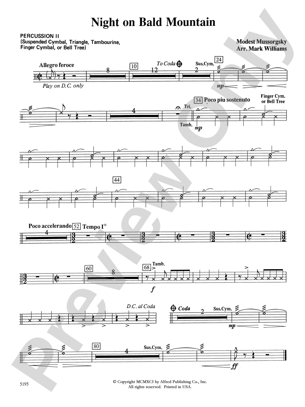 Night on Bald Mountain: 2nd Percussion