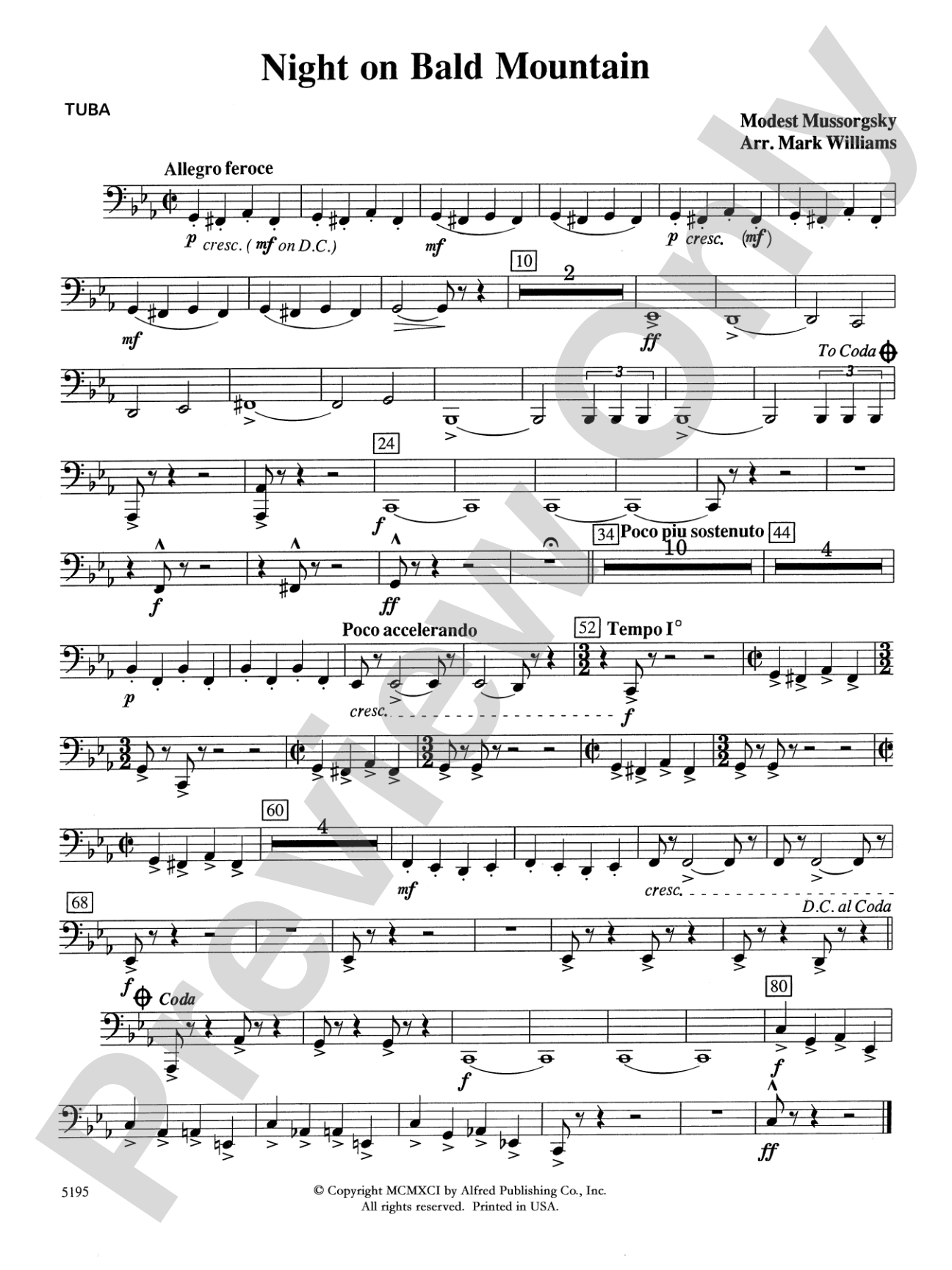 Night on Bald Mountain: Tuba