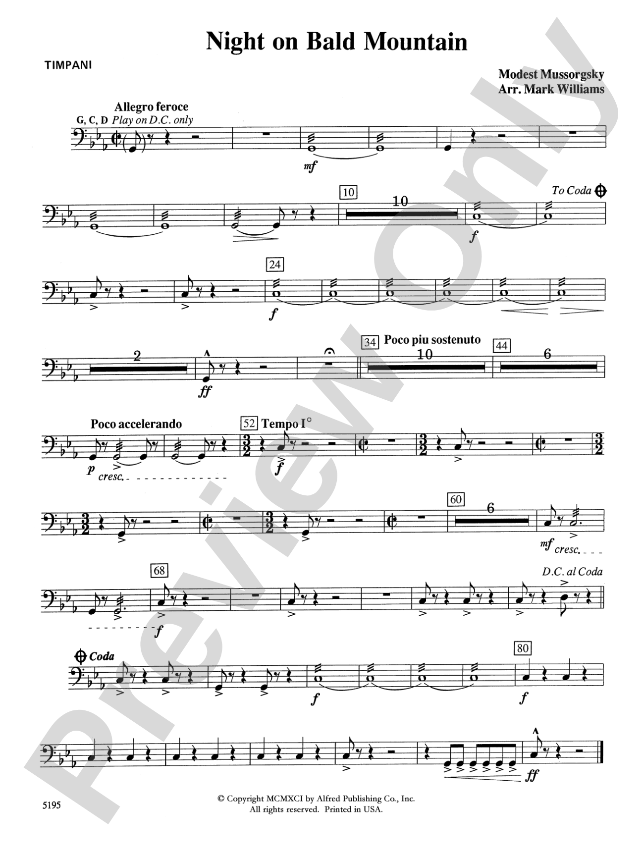 Night on Bald Mountain: Timpani
