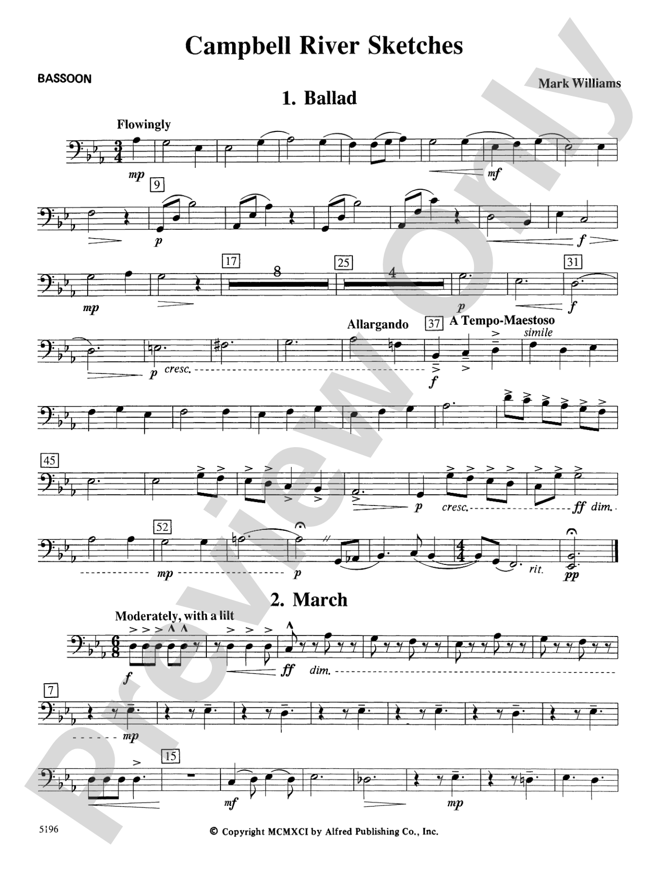 Campbell River Sketches: Bassoon