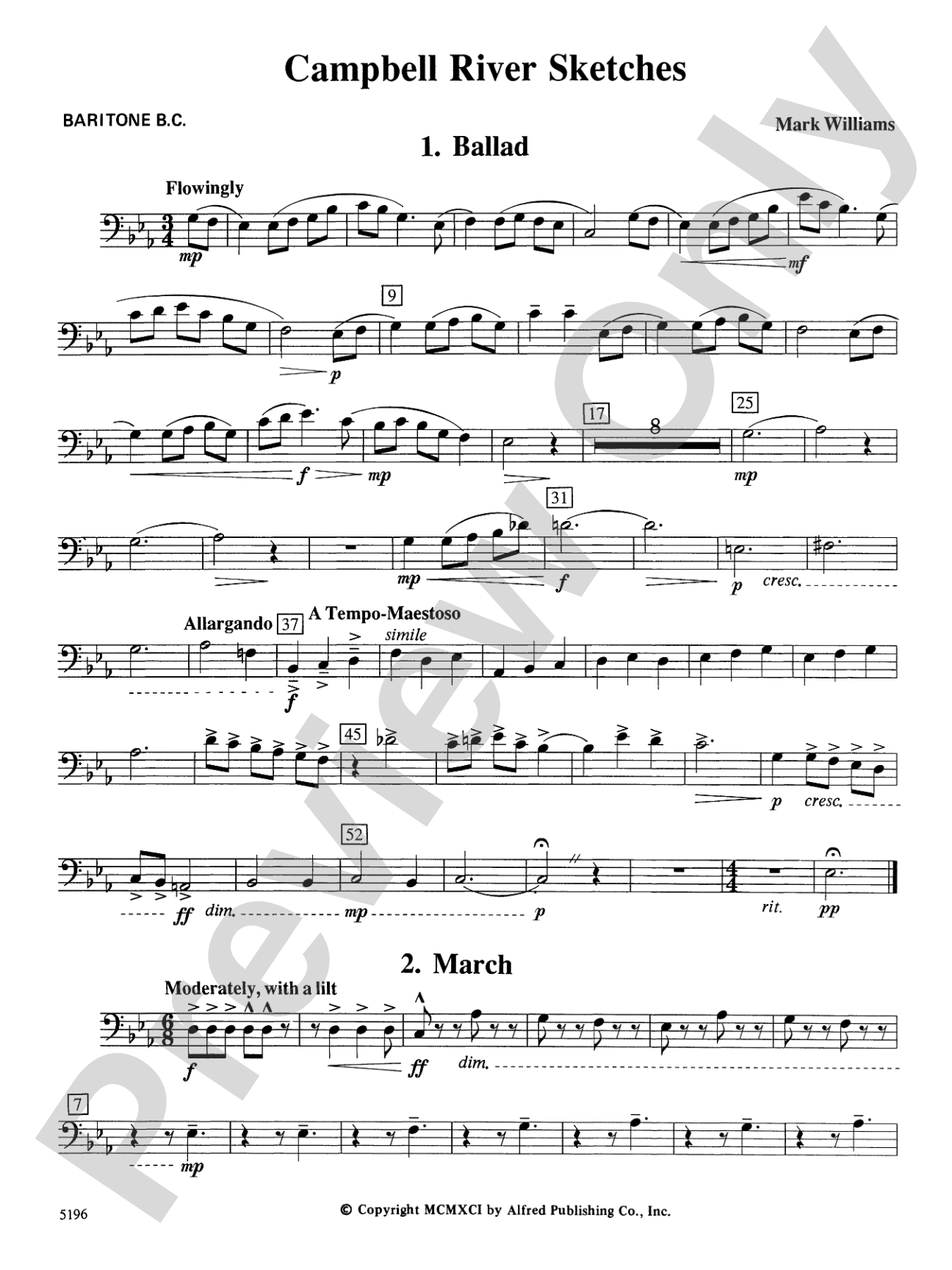 Campbell River Sketches: Baritone B.C.