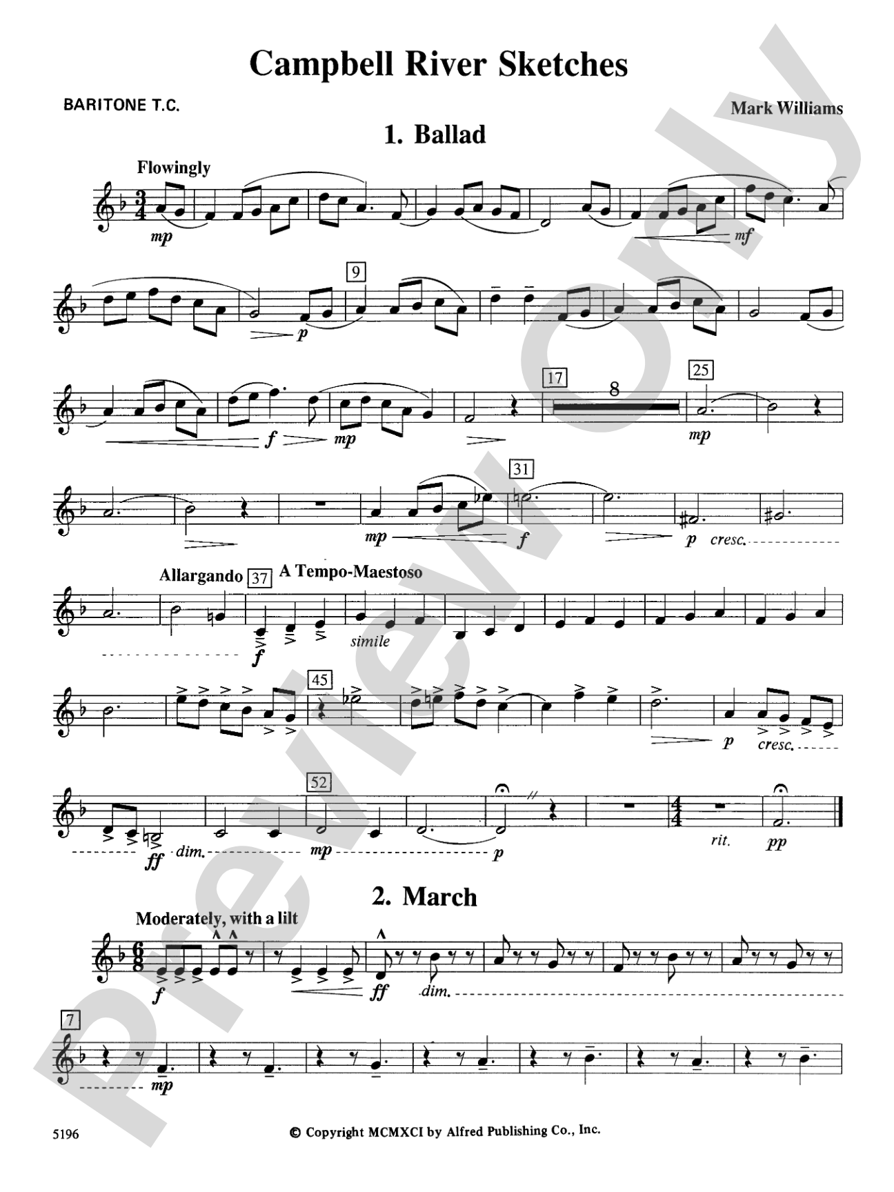 Campbell River Sketches: Baritone T.C.