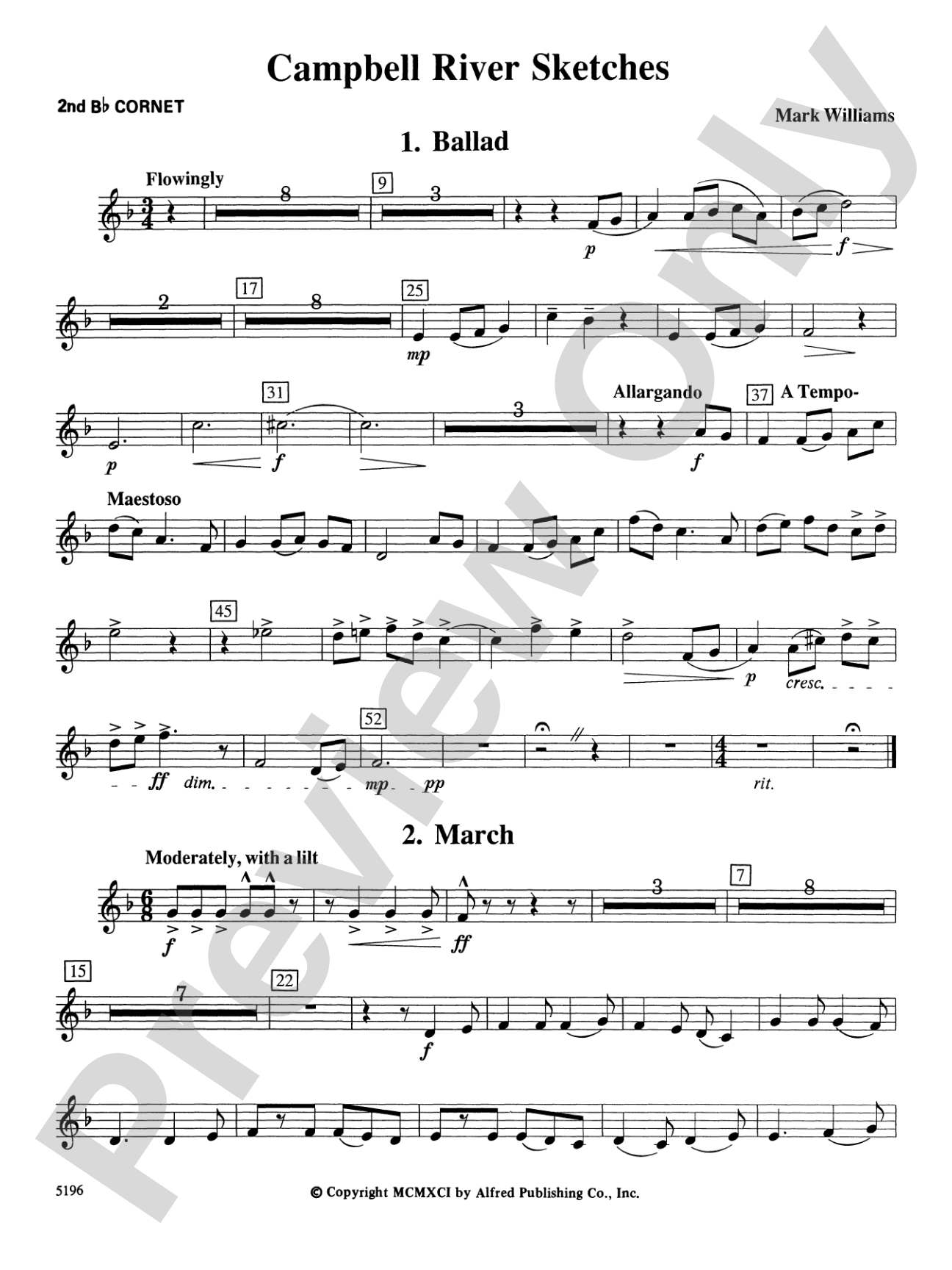 Campbell River Sketches: 2nd B-flat Cornet