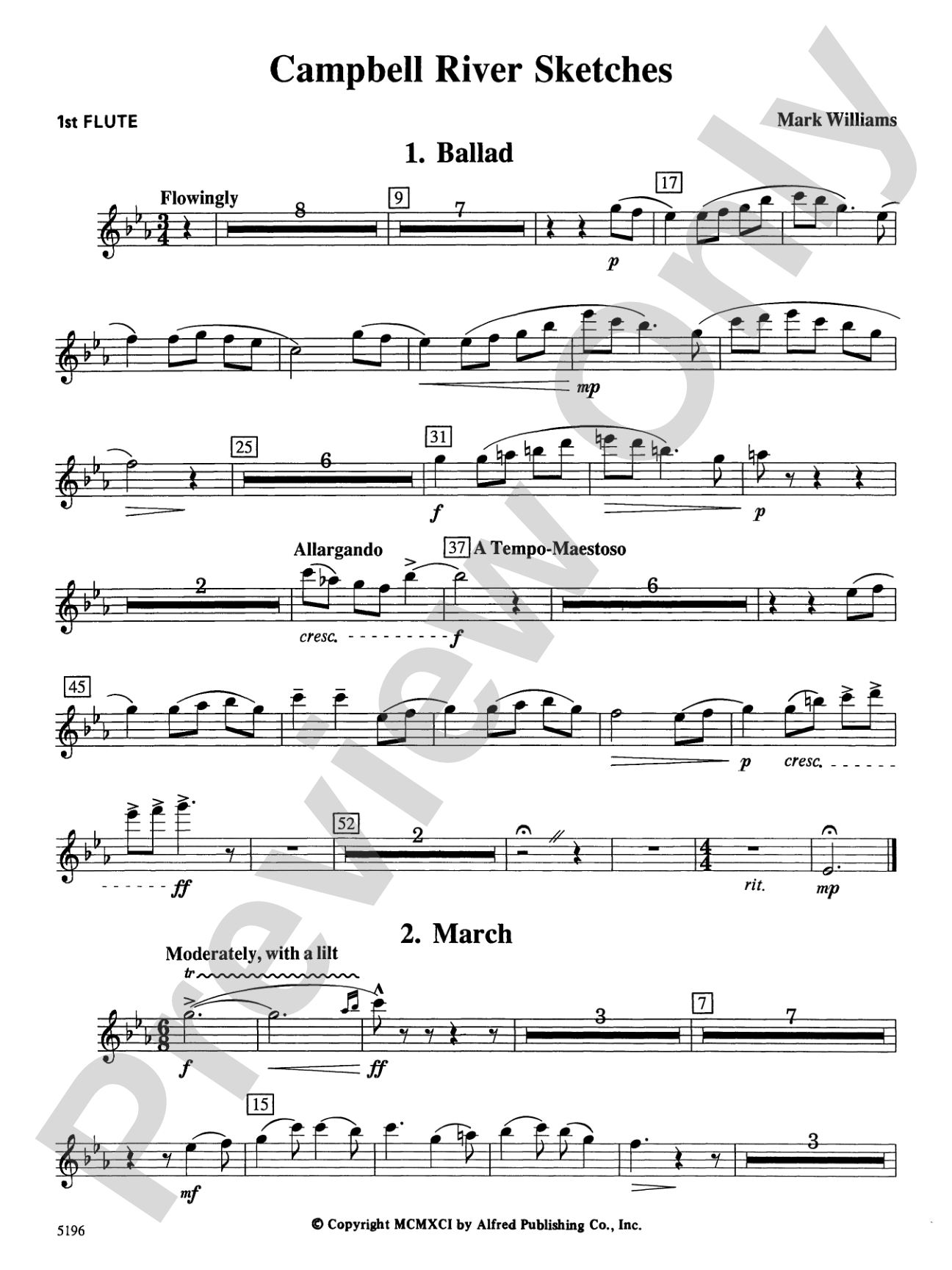Campbell River Sketches: Flute