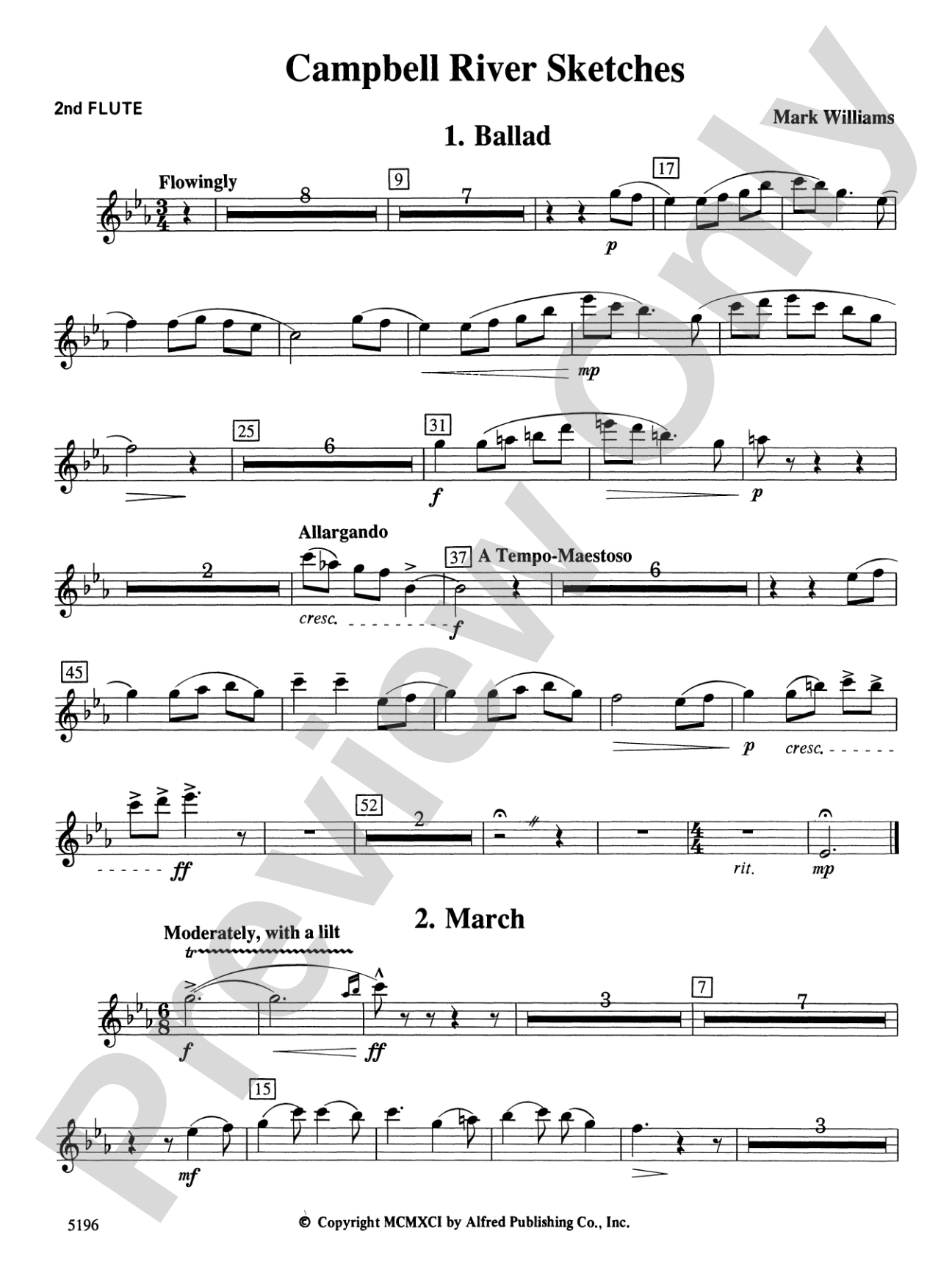 Campbell River Sketches: 2nd Flute