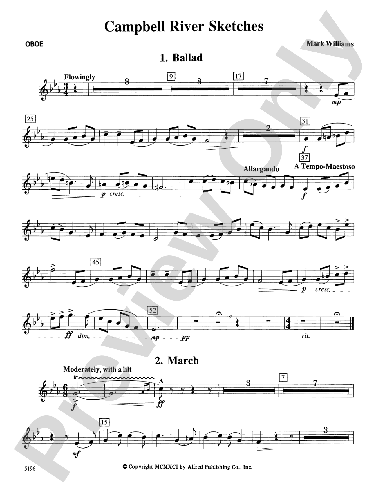 Campbell River Sketches: Oboe