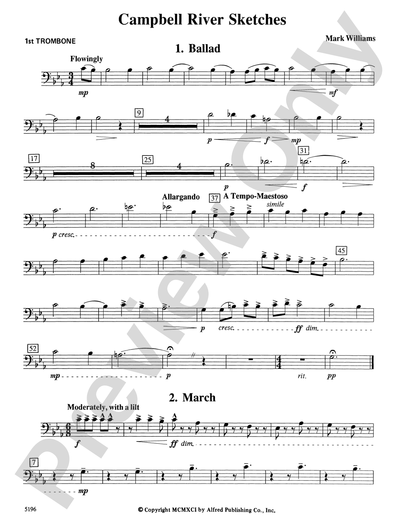 Campbell River Sketches: 1st Trombone