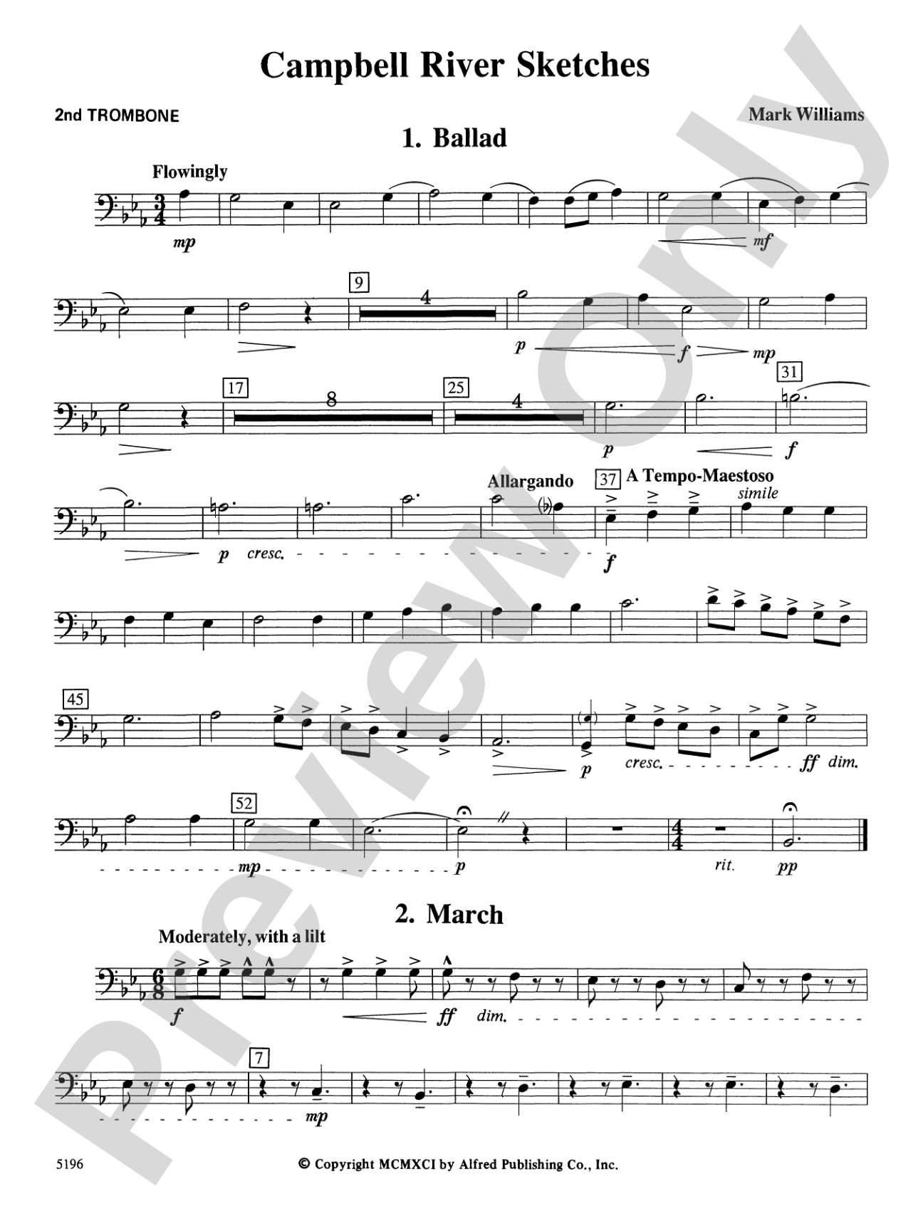 Campbell River Sketches: 2nd Trombone