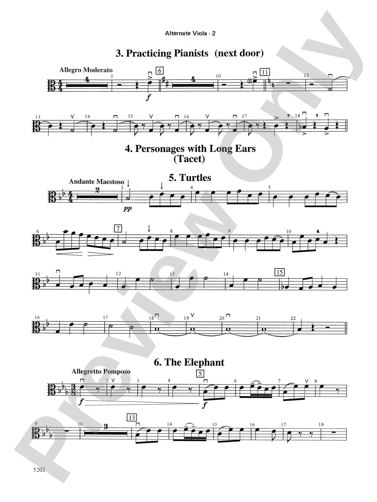 Carnival of the Animals: Alternate Viola