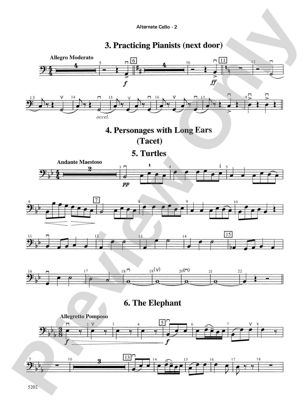 Carnival of the Animals: Alternate Cello