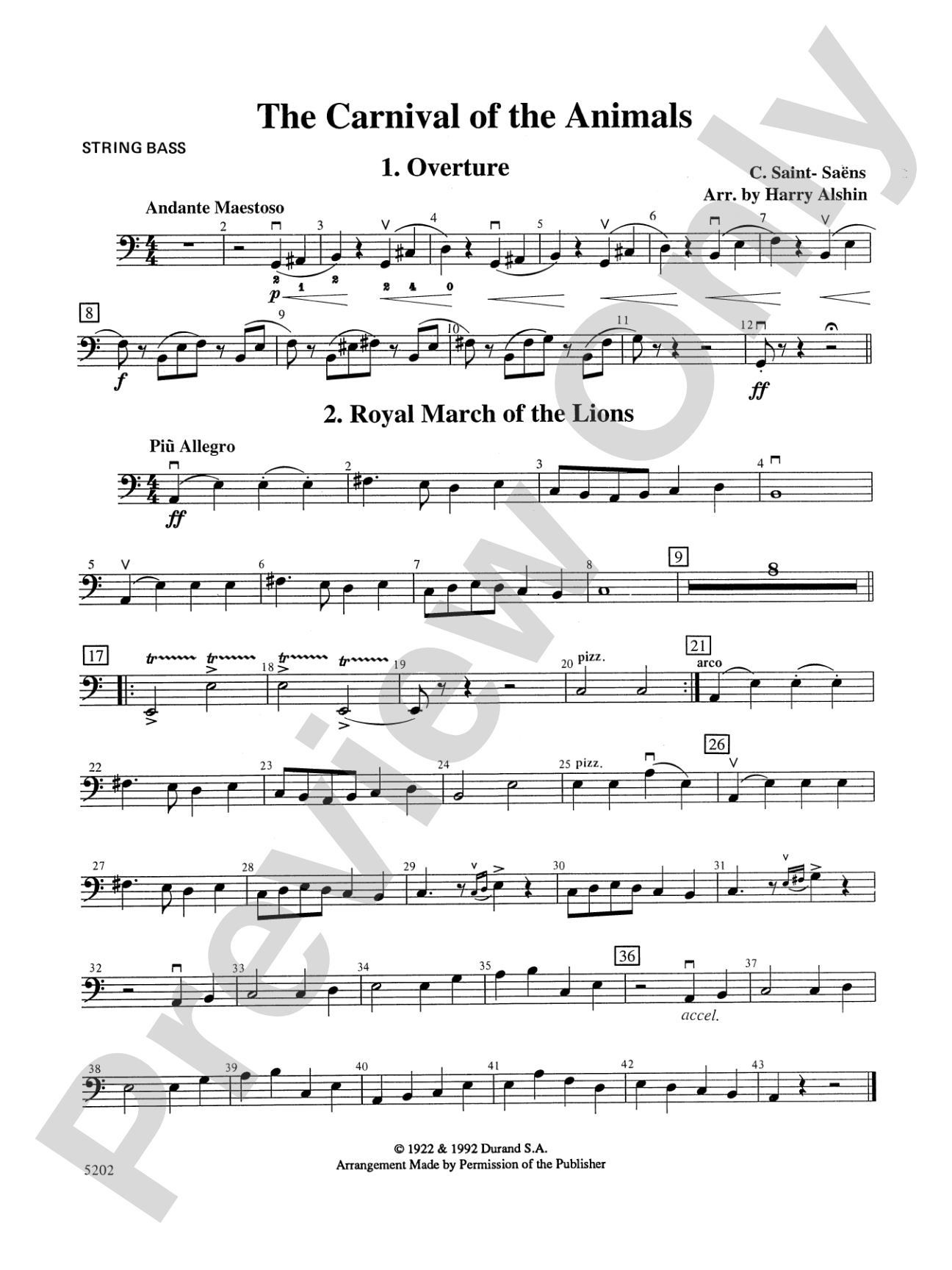 Carnival of the Animals: String Bass