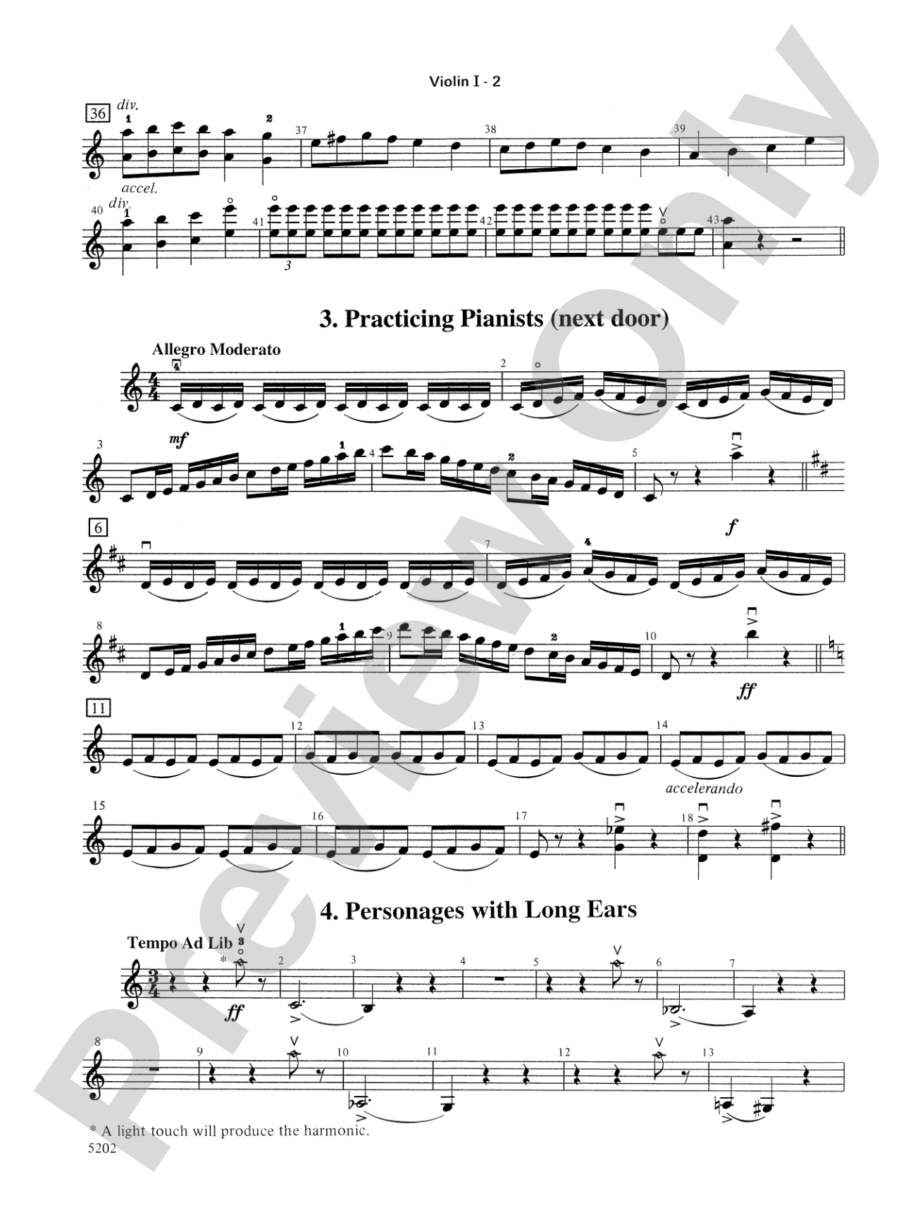 Carnival of the Animals: 1st Violin