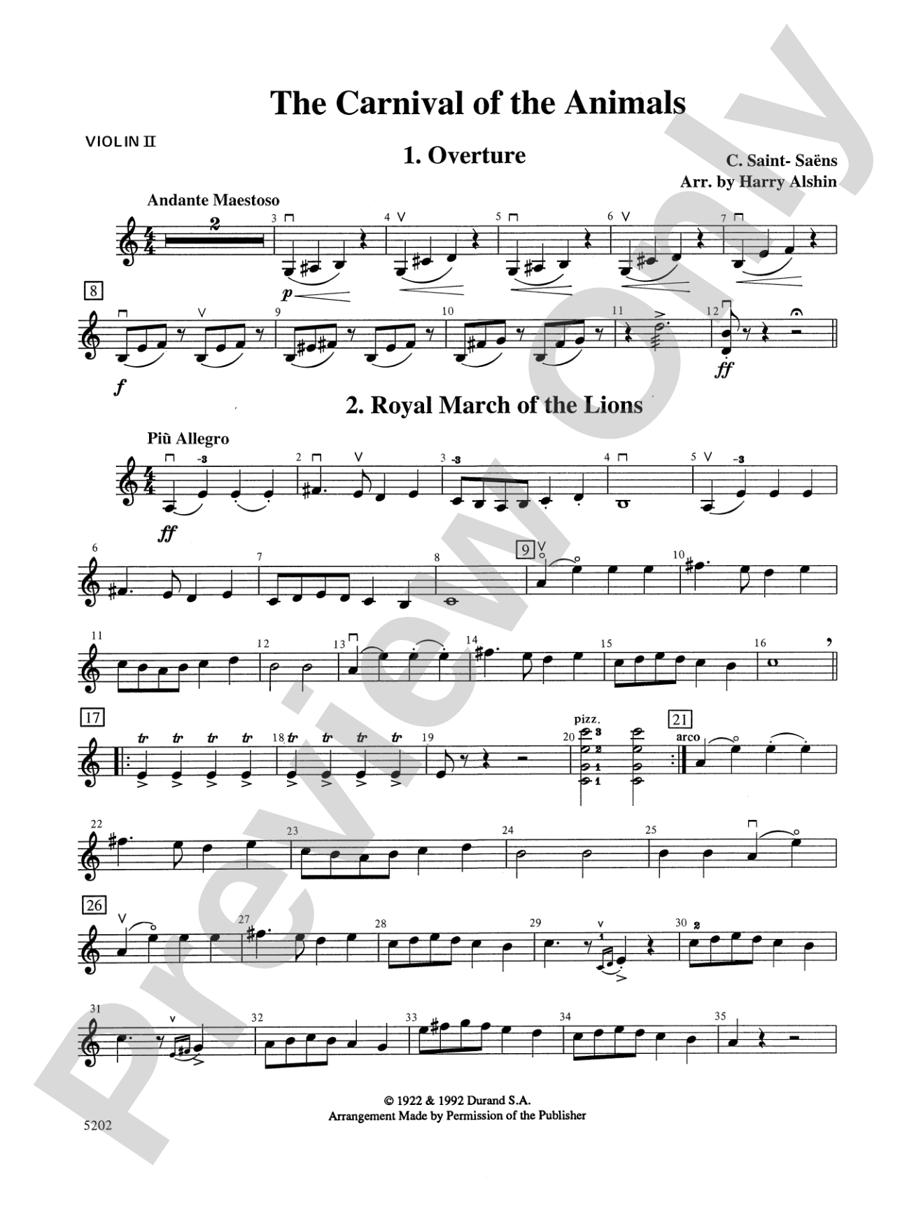 Carnival of the Animals: 2nd Violin