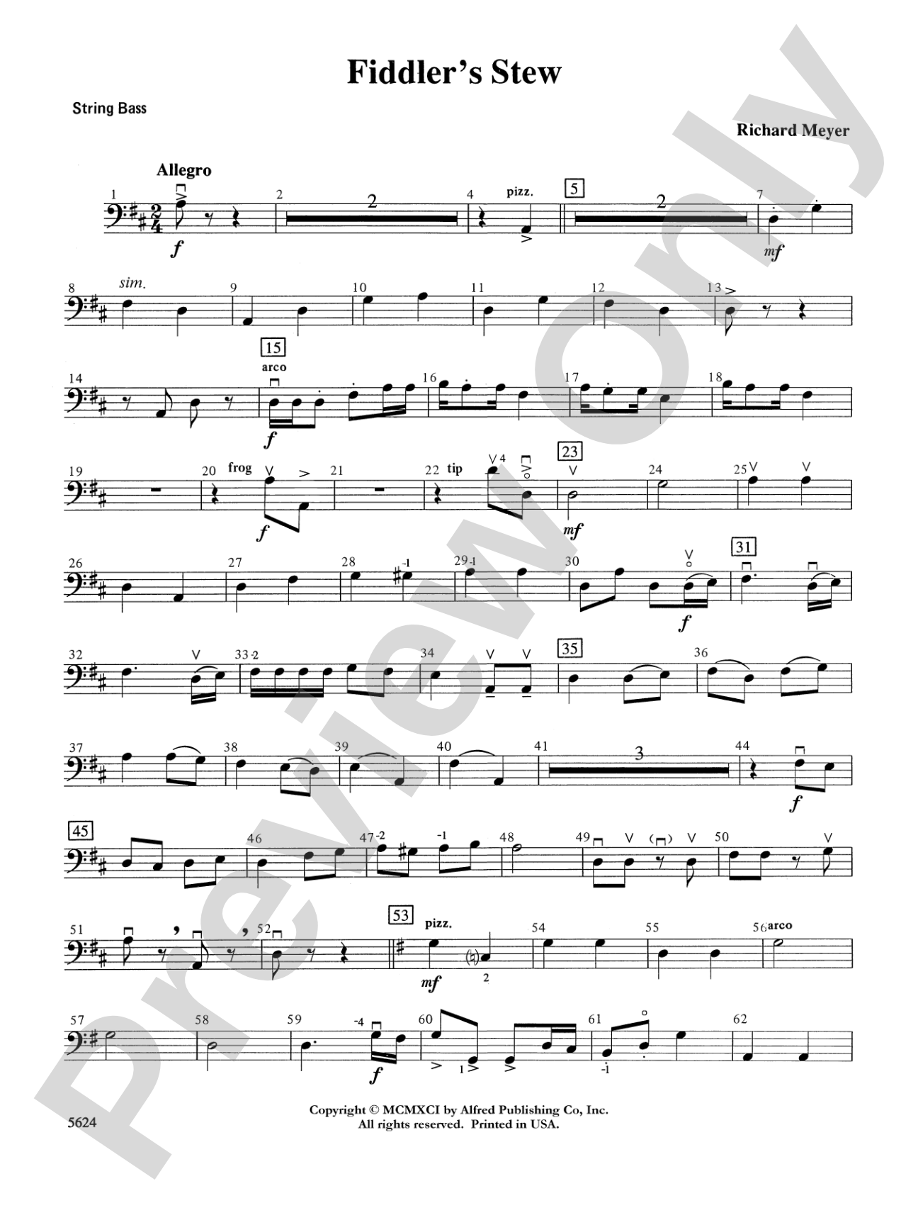 Fiddler's Stew: String Bass