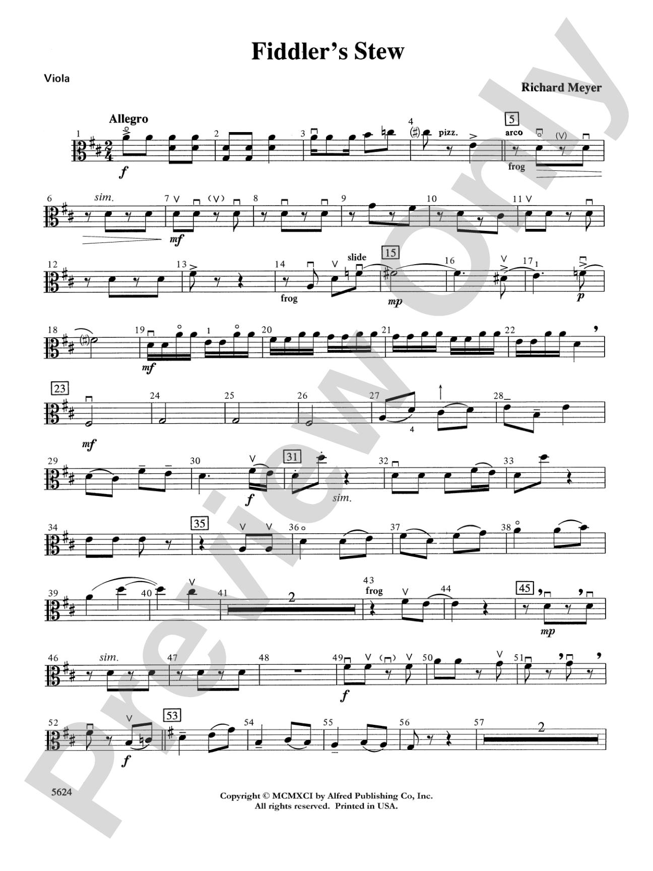 Fiddler's Stew: Viola