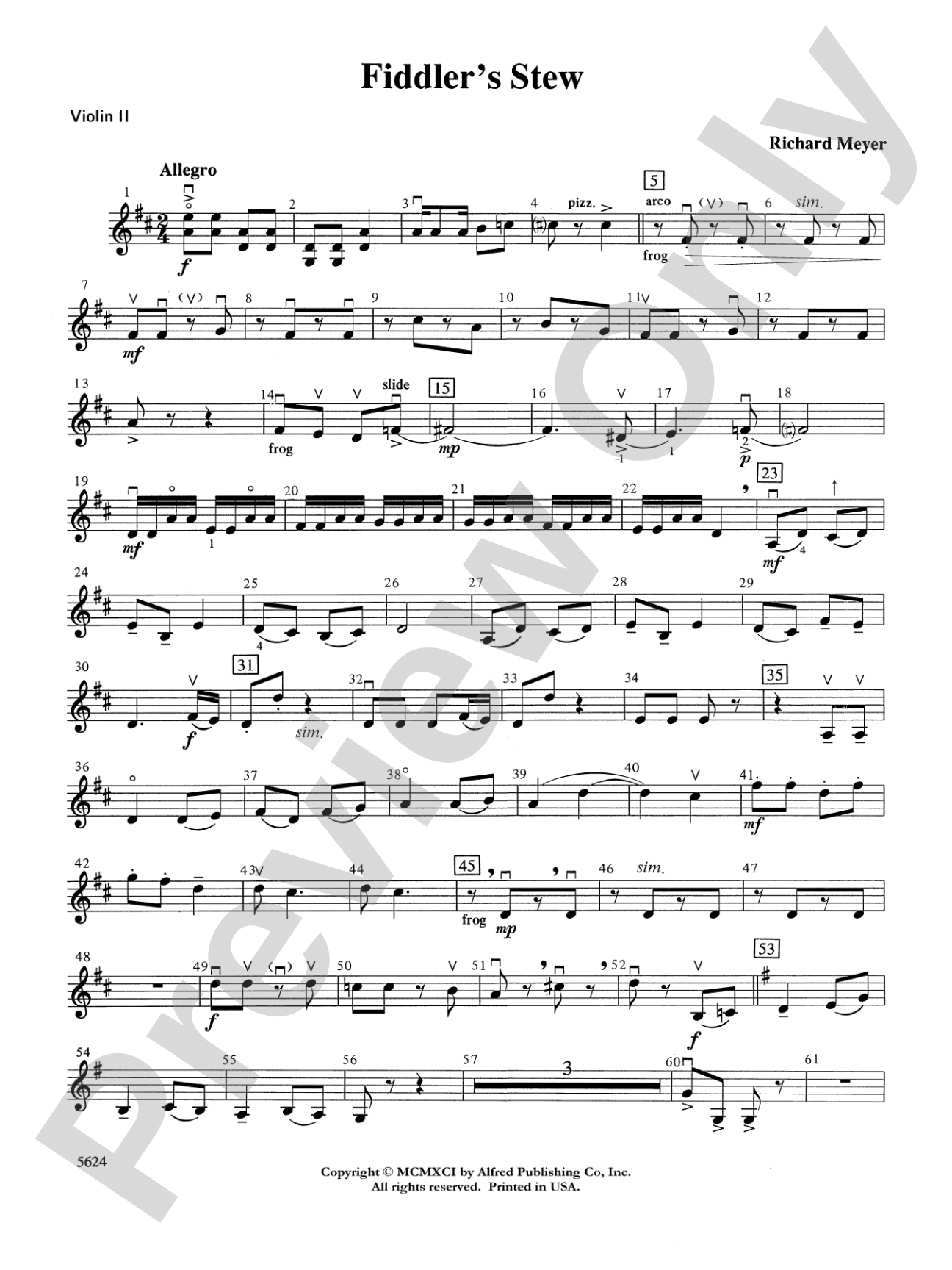 Fiddler's Stew: 2nd Violin