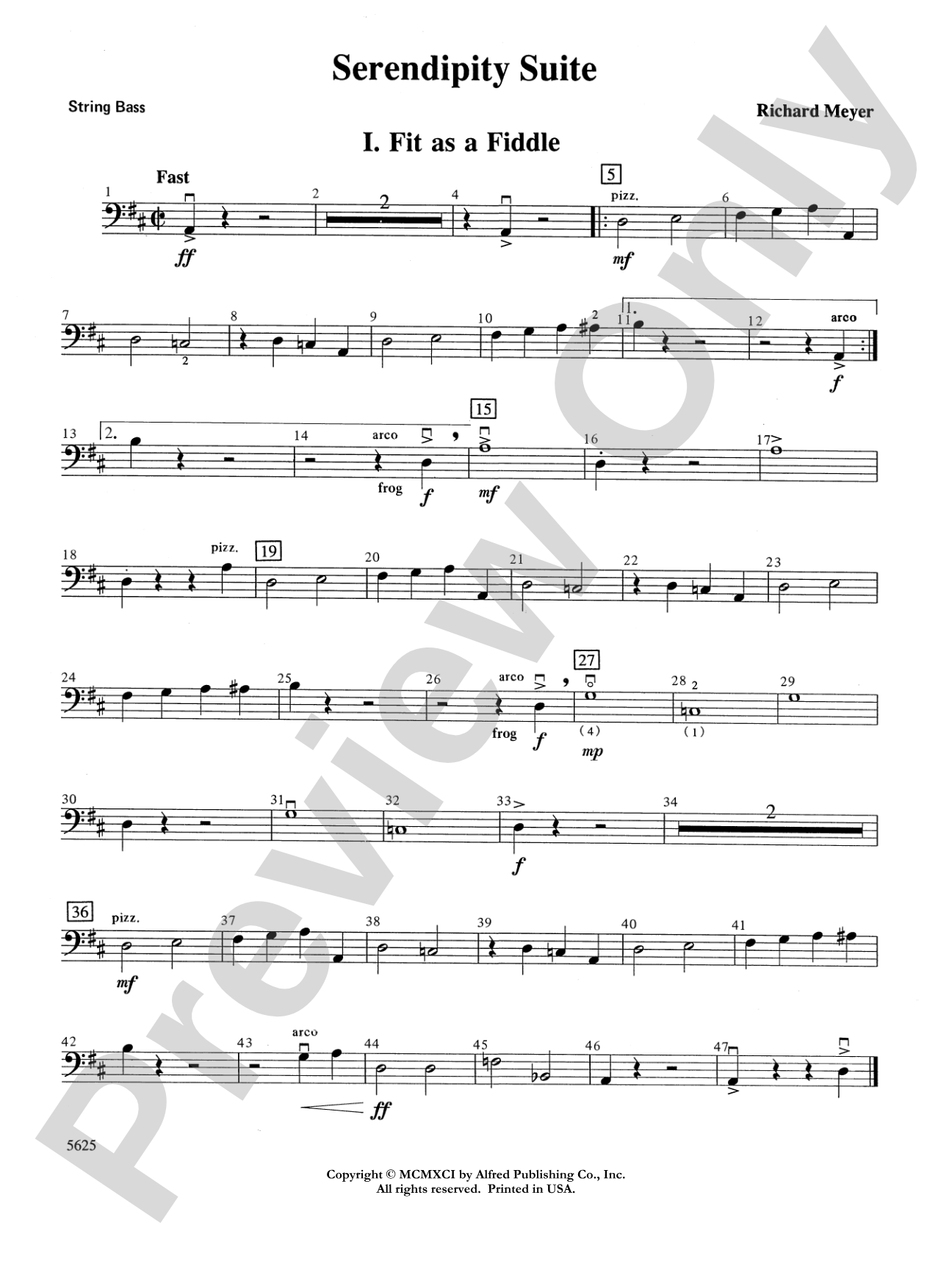 Serendipity Suite: String Bass