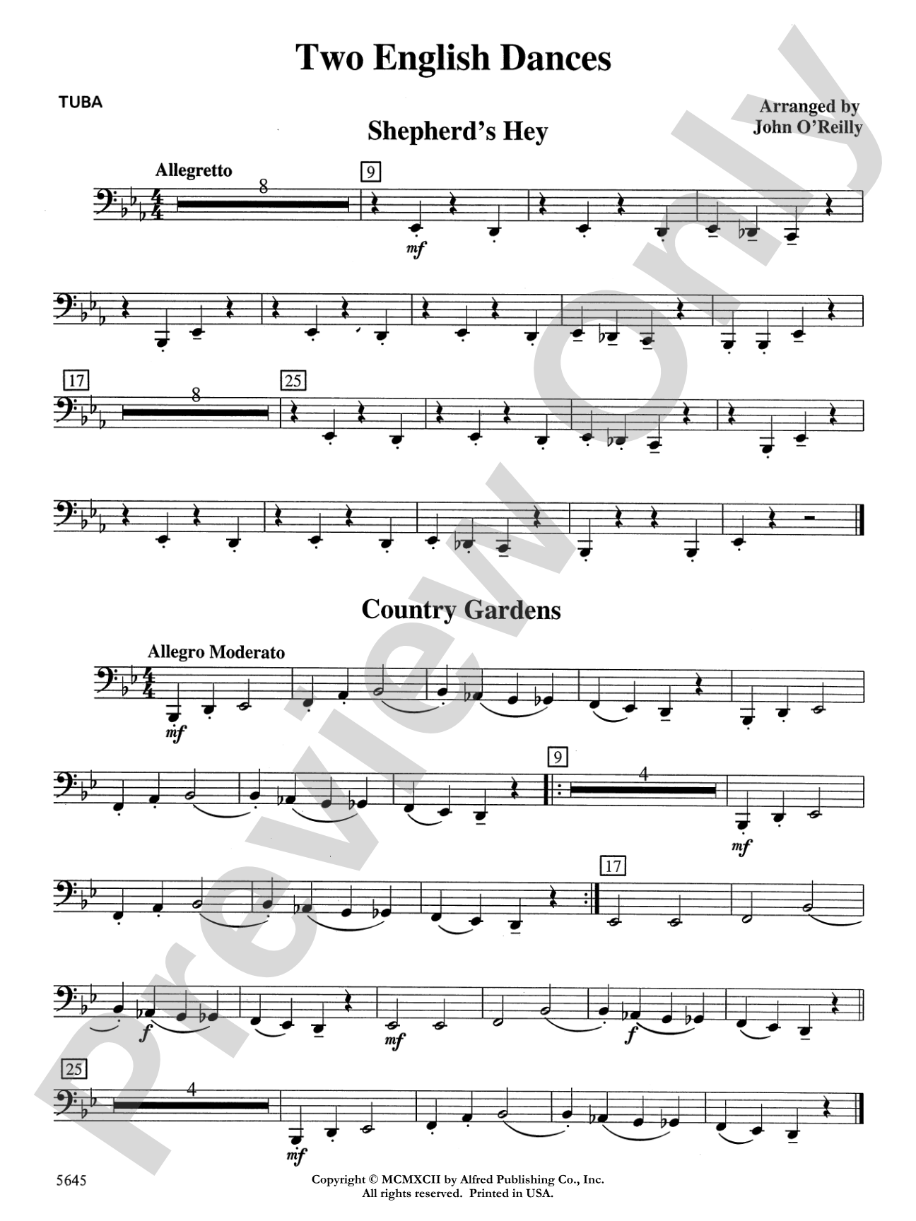 Two English Dances: Tuba