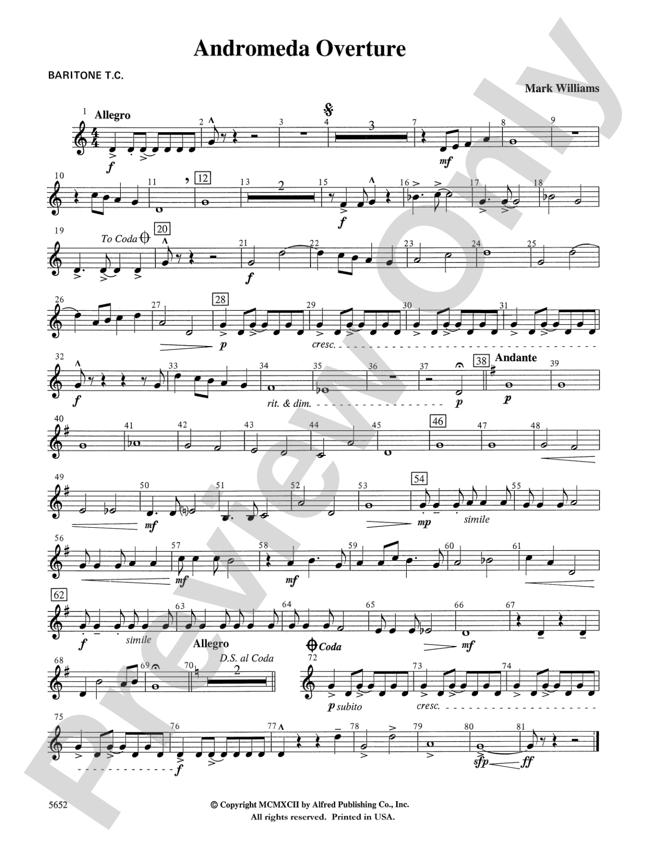 Andromeda Overture: Baritone T.C.