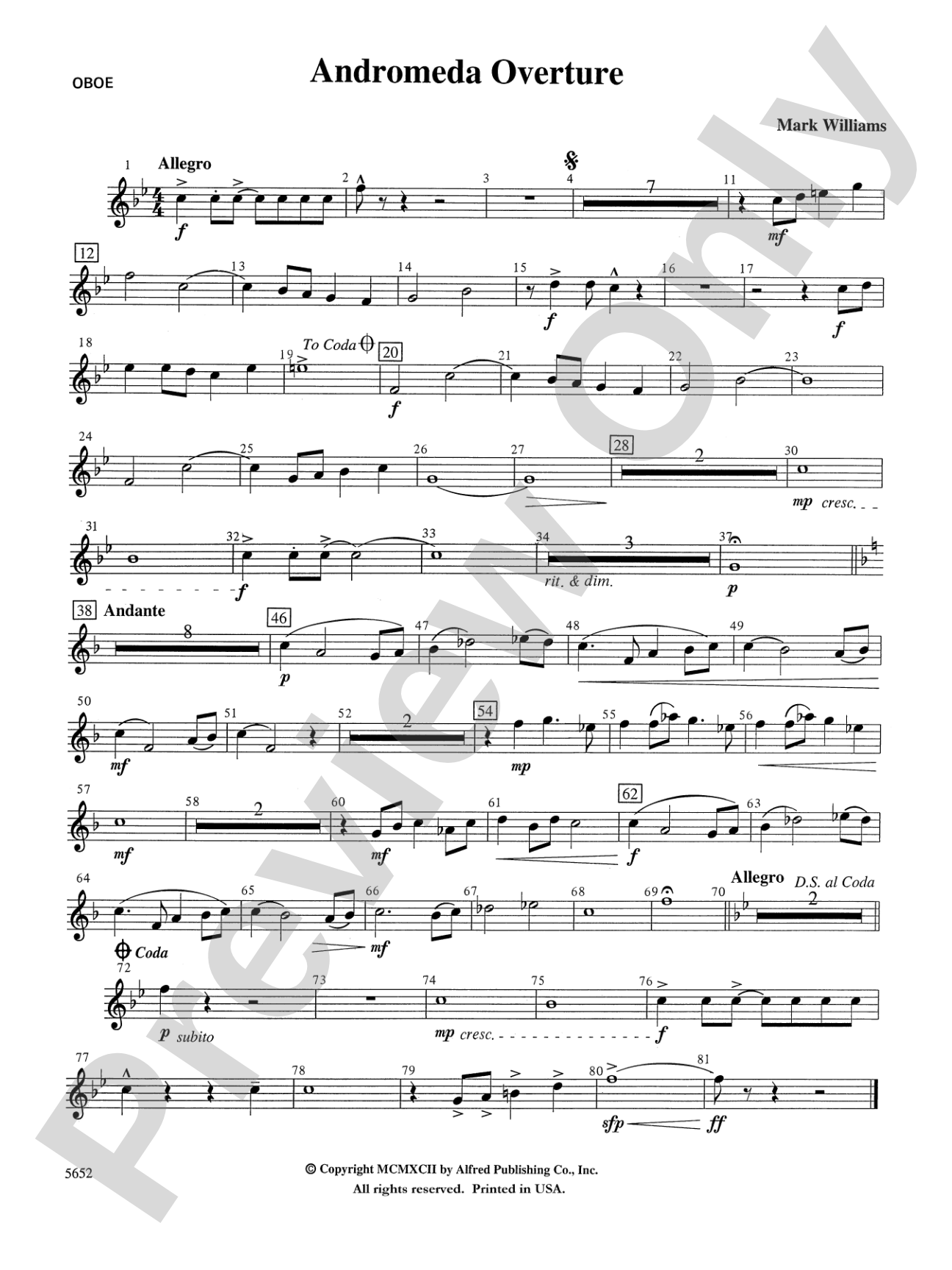 Andromeda Overture: Oboe