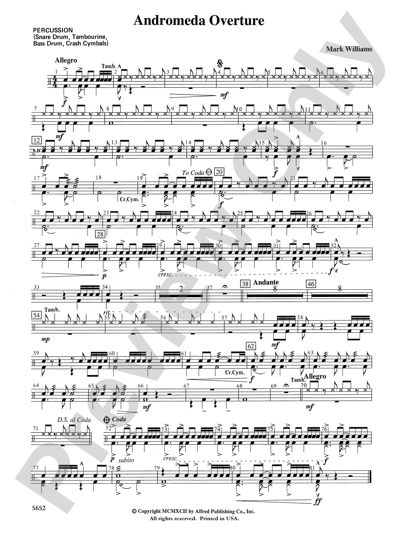 Andromeda Overture: 1st Percussion