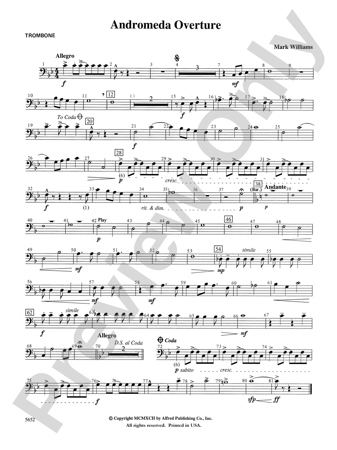 Andromeda Overture: 1st Trombone