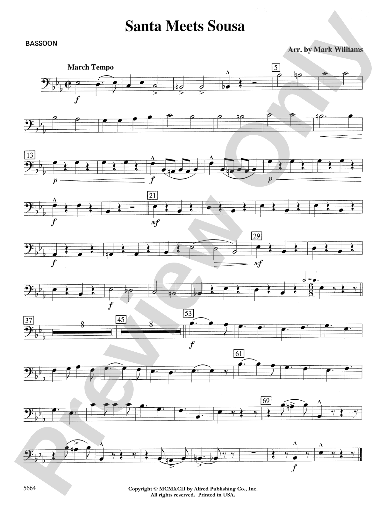 Santa Meets Sousa: Bassoon
