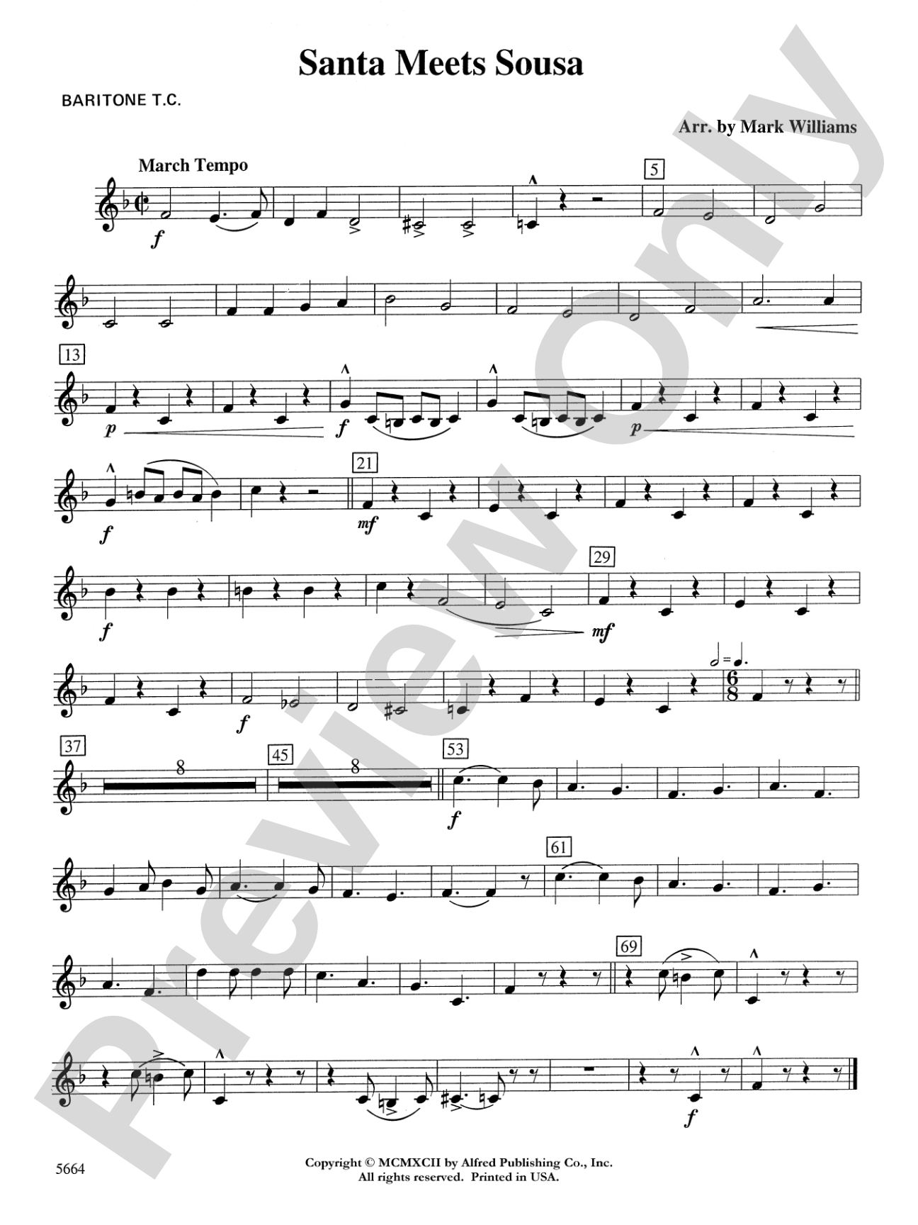 Santa Meets Sousa: Baritone T.C.
