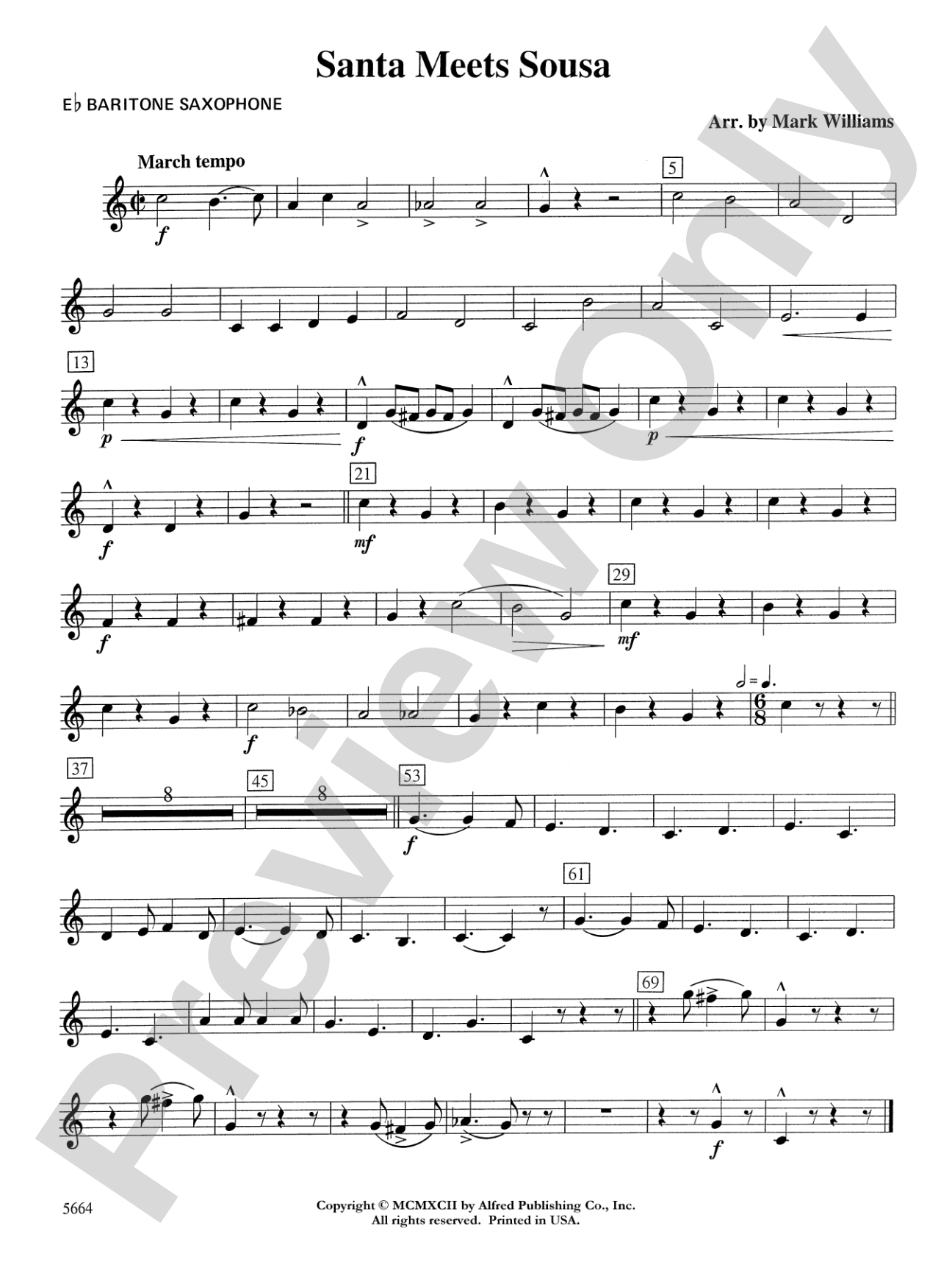 Santa Meets Sousa: E-flat Baritone Saxophone