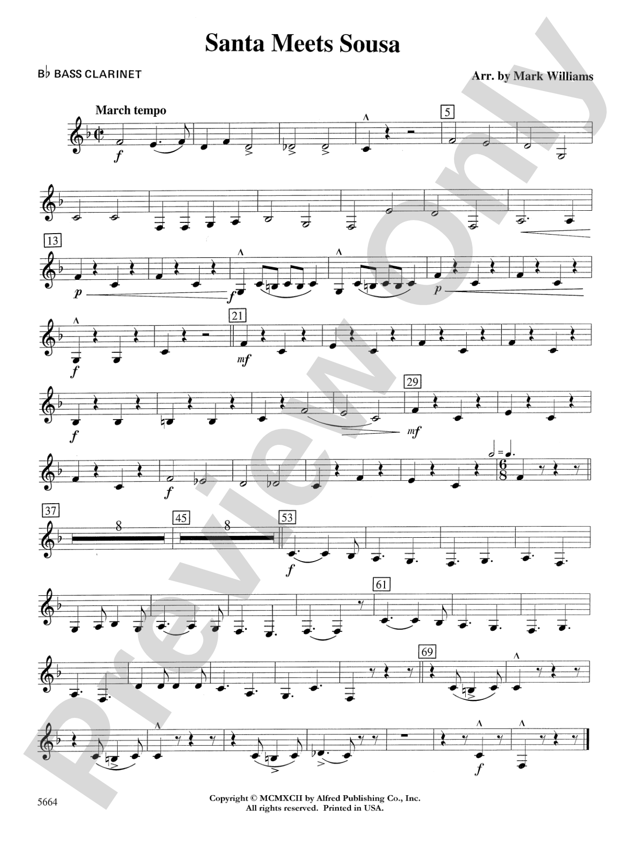 Santa Meets Sousa: B-flat Bass Clarinet