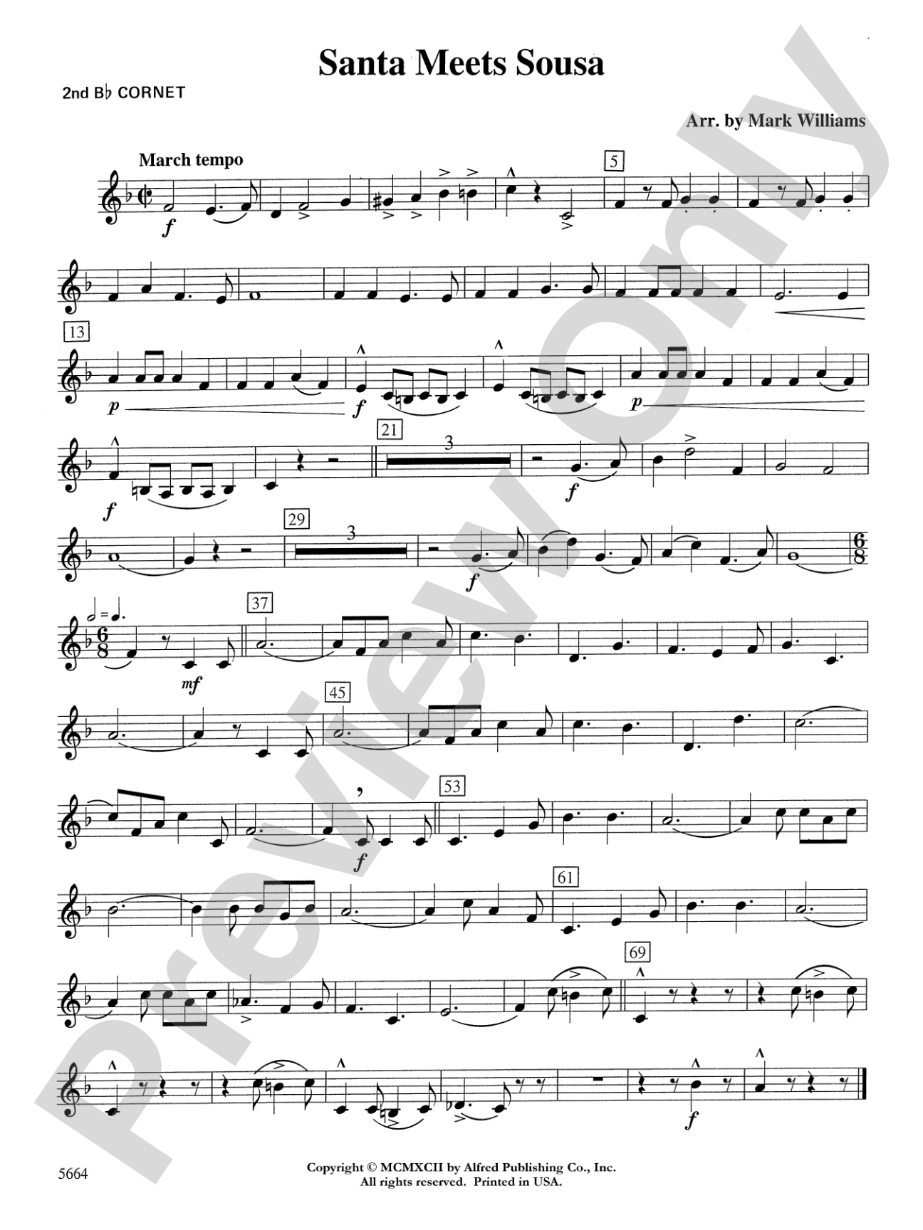 Santa Meets Sousa: 2nd B-flat Cornet